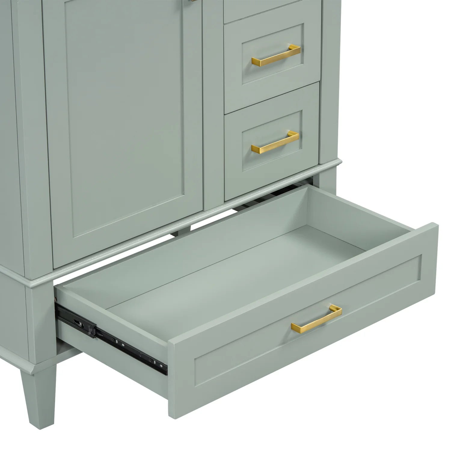 Luxury Modern Sage Green Bathroom Vanity European Style for Villa