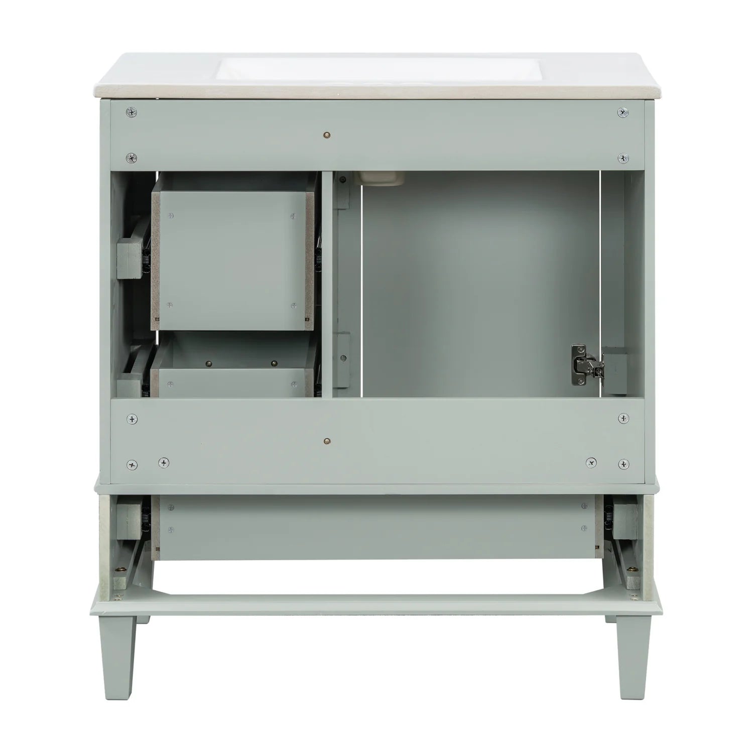 Luxury Modern Sage Green Bathroom Vanity European Style for Villa