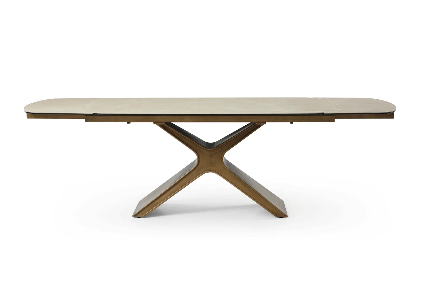Luxury Modern Sandy Extendable Dining Table European Style for Villa