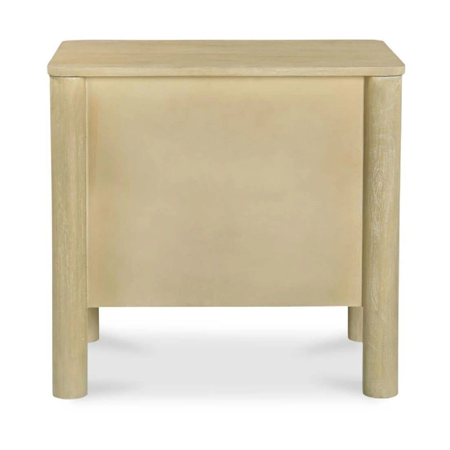 Luxury Modern Scalloped-Edge 2-Drawer Nightstand European Style for Villa