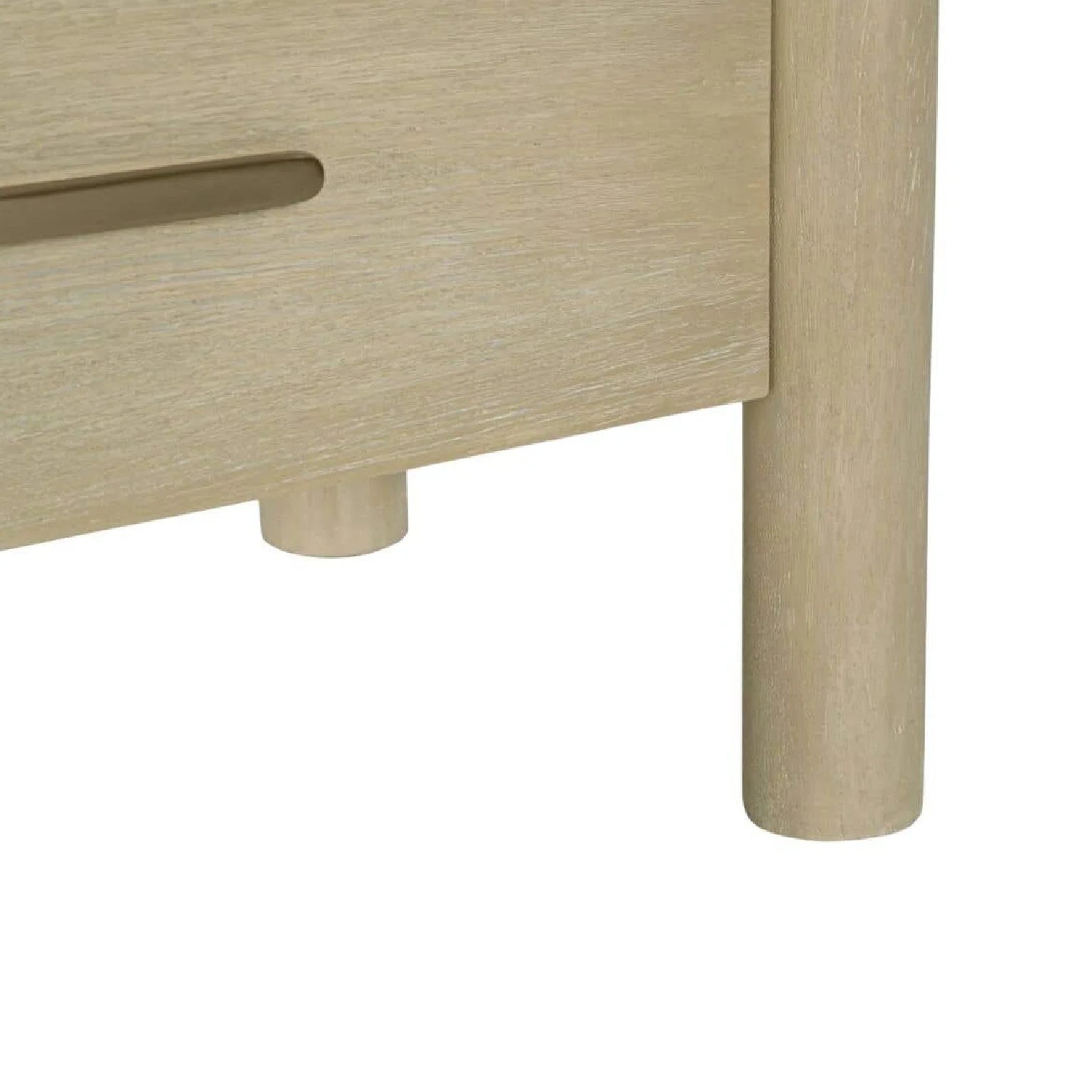 Luxury Modern Scalloped-Edge 2-Drawer Nightstand European Style for Villa