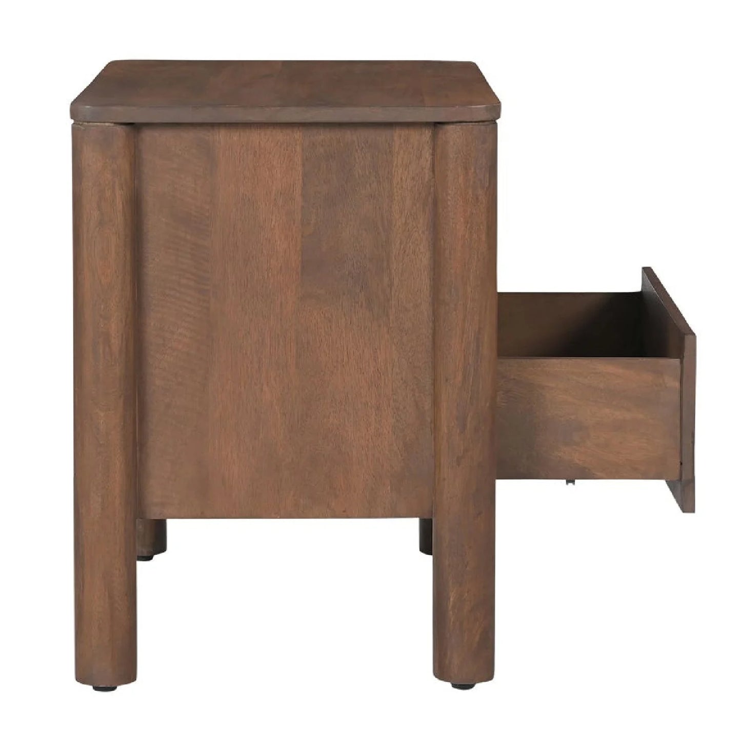 Luxury Modern Scalloped-Edge 2-Drawer Nightstand European Style for Villa