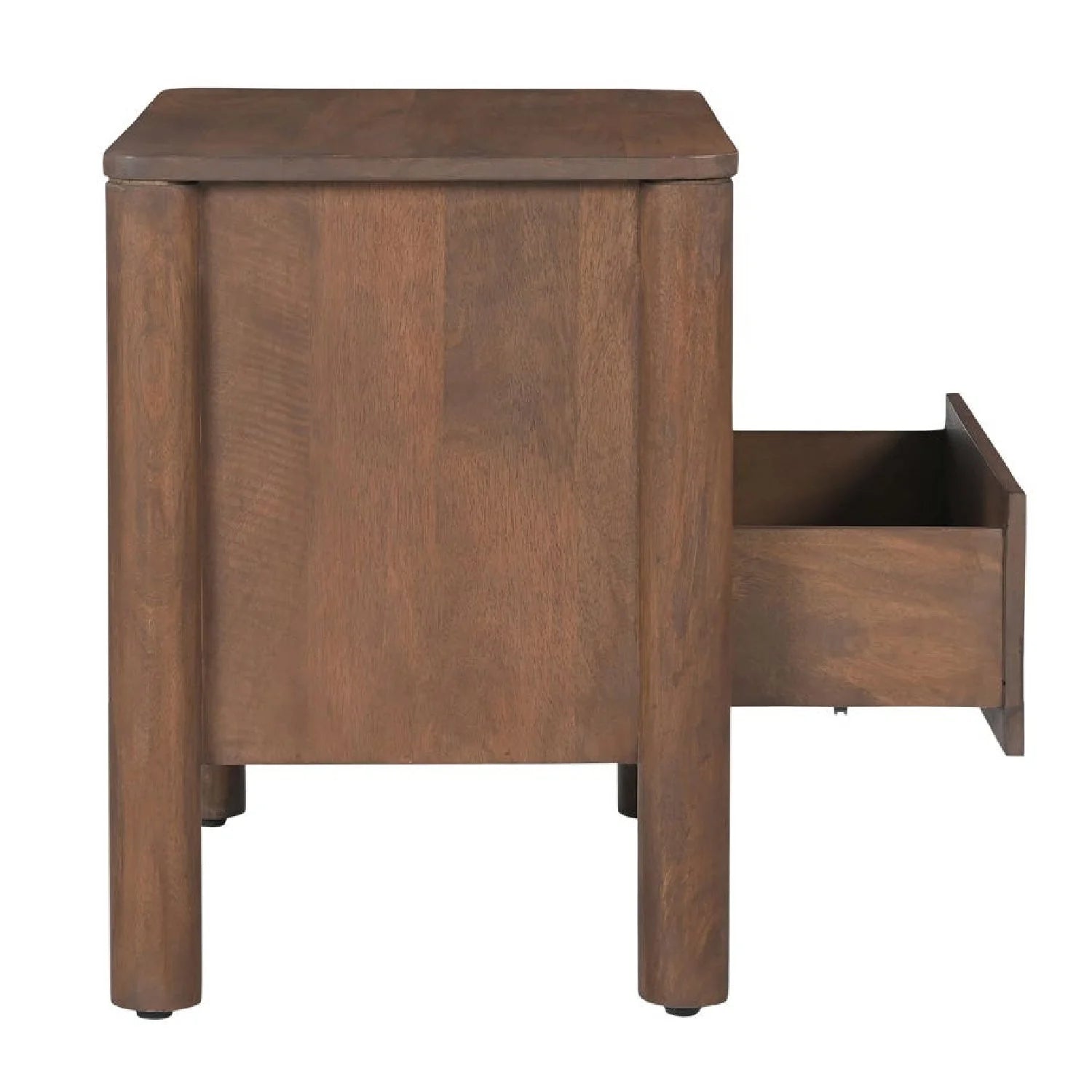 Luxury Modern Scalloped-Edge 2-Drawer Nightstand European Style for Villa