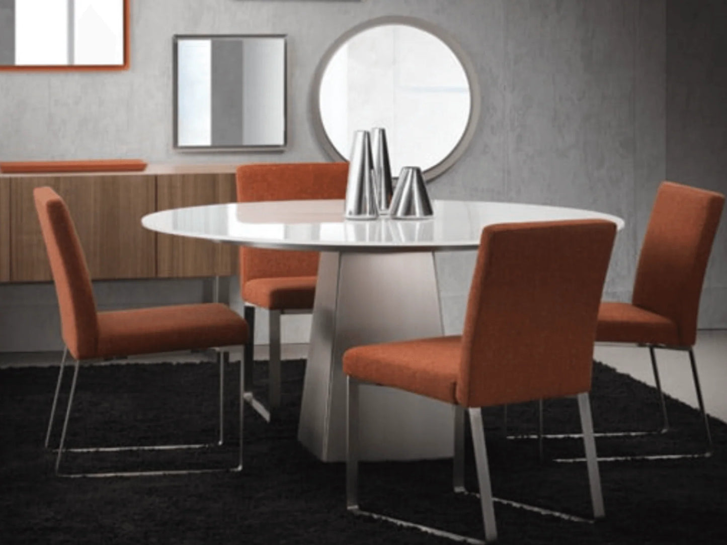 Luxury Modern Scarlet Dining Table European Style for Villa
