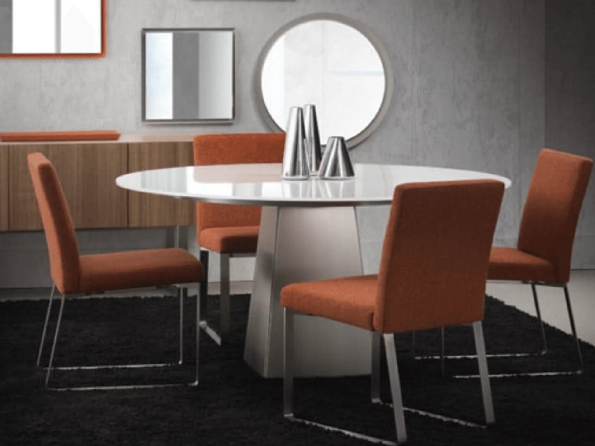 Luxury Modern Scarlet Dining Table European Style for Villa