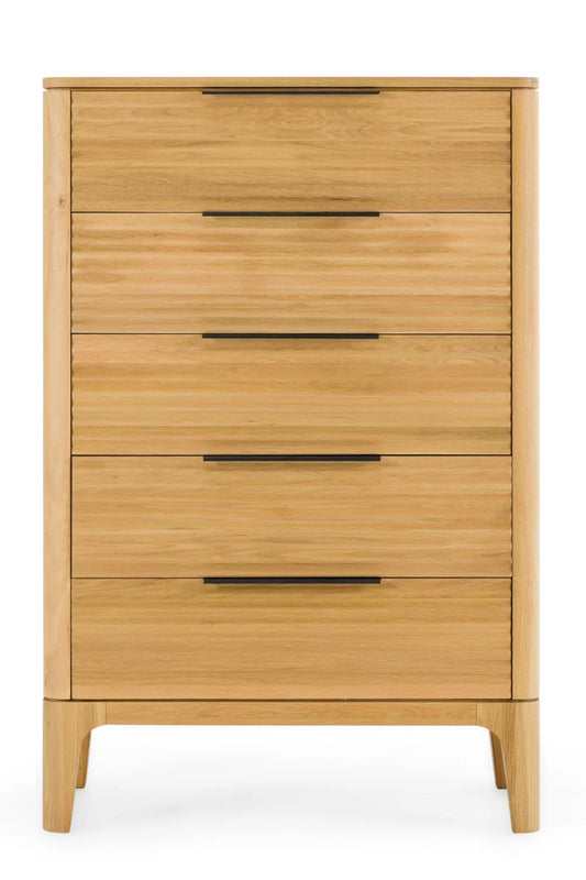 Luxury Modern Seattle Oak 5-Drawer Chest European Style for Villa
