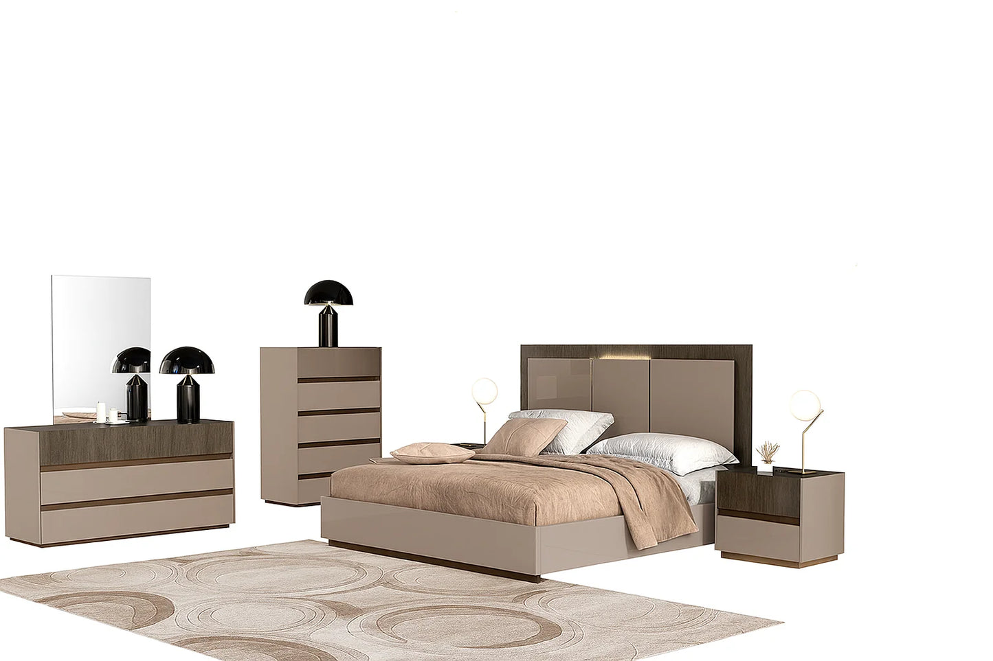 Luxury Modern Selma Bedroom Set European Style for Villa