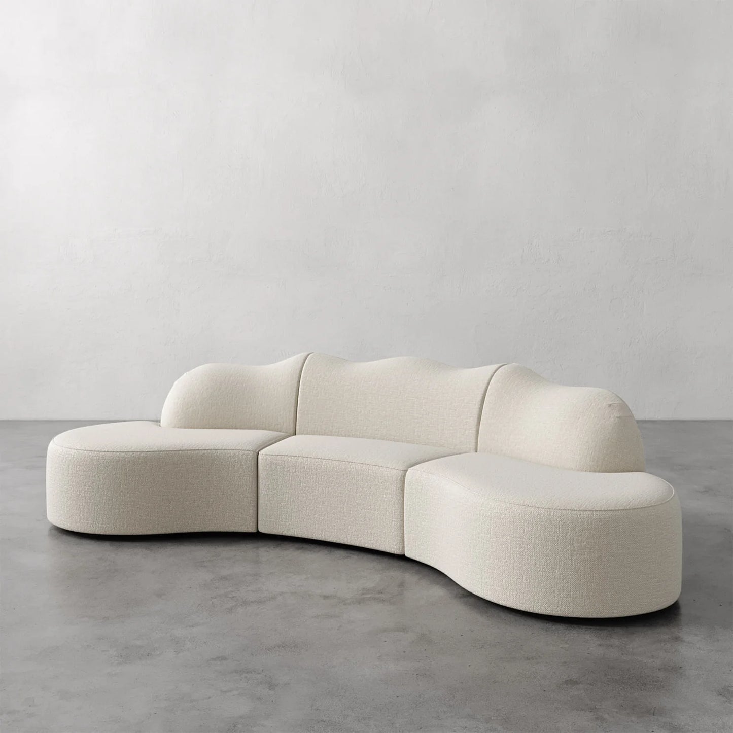 Luxury Modern Serpentine Sectional Sofa European Style for Villa