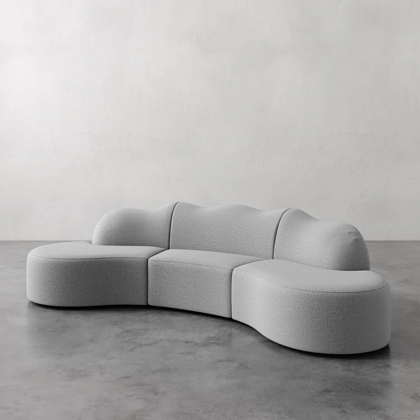 Luxury Modern Serpentine Sectional Sofa European Style for Villa