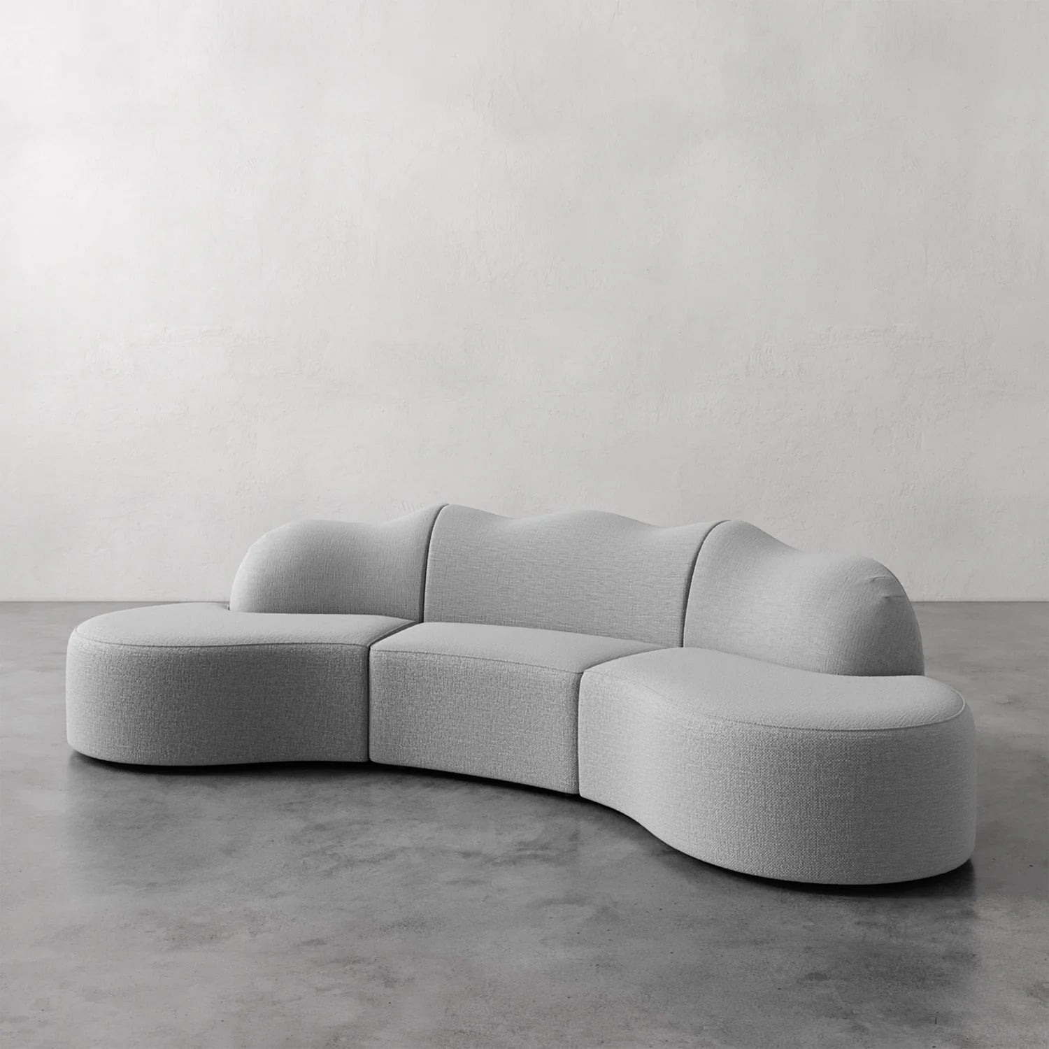 Luxury Modern Serpentine Sectional Sofa European Style for Villa