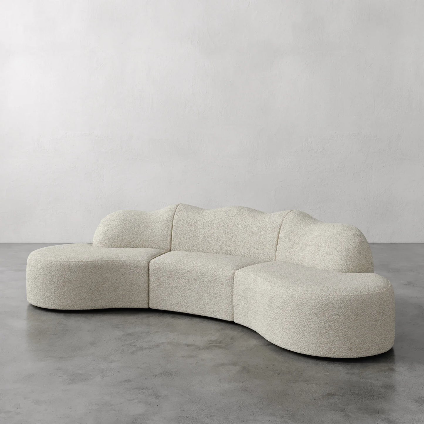 Luxury Modern Serpentine Sectional Sofa European Style for Villa
