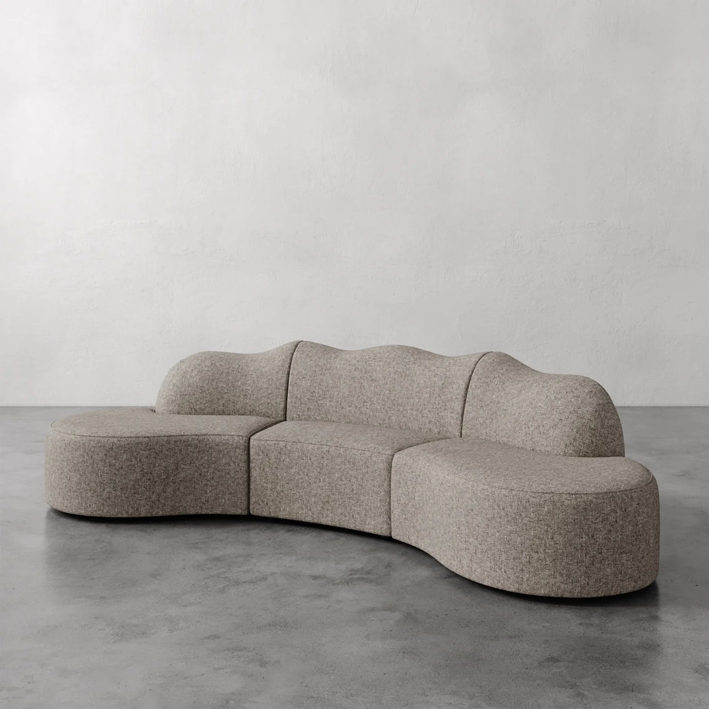 Luxury Modern Serpentine Sectional Sofa European Style for Villa
