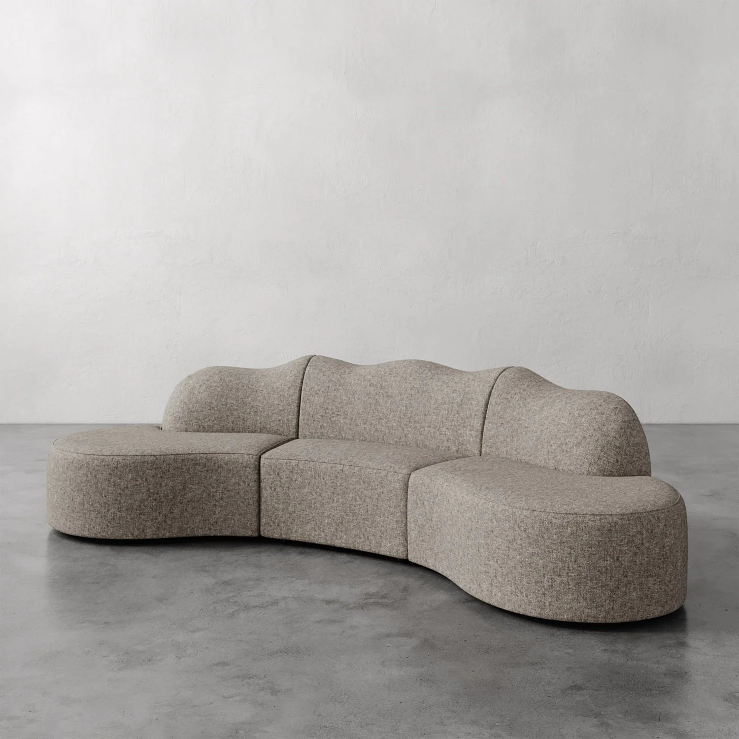 Luxury Modern Serpentine Sectional Sofa European Style for Villa