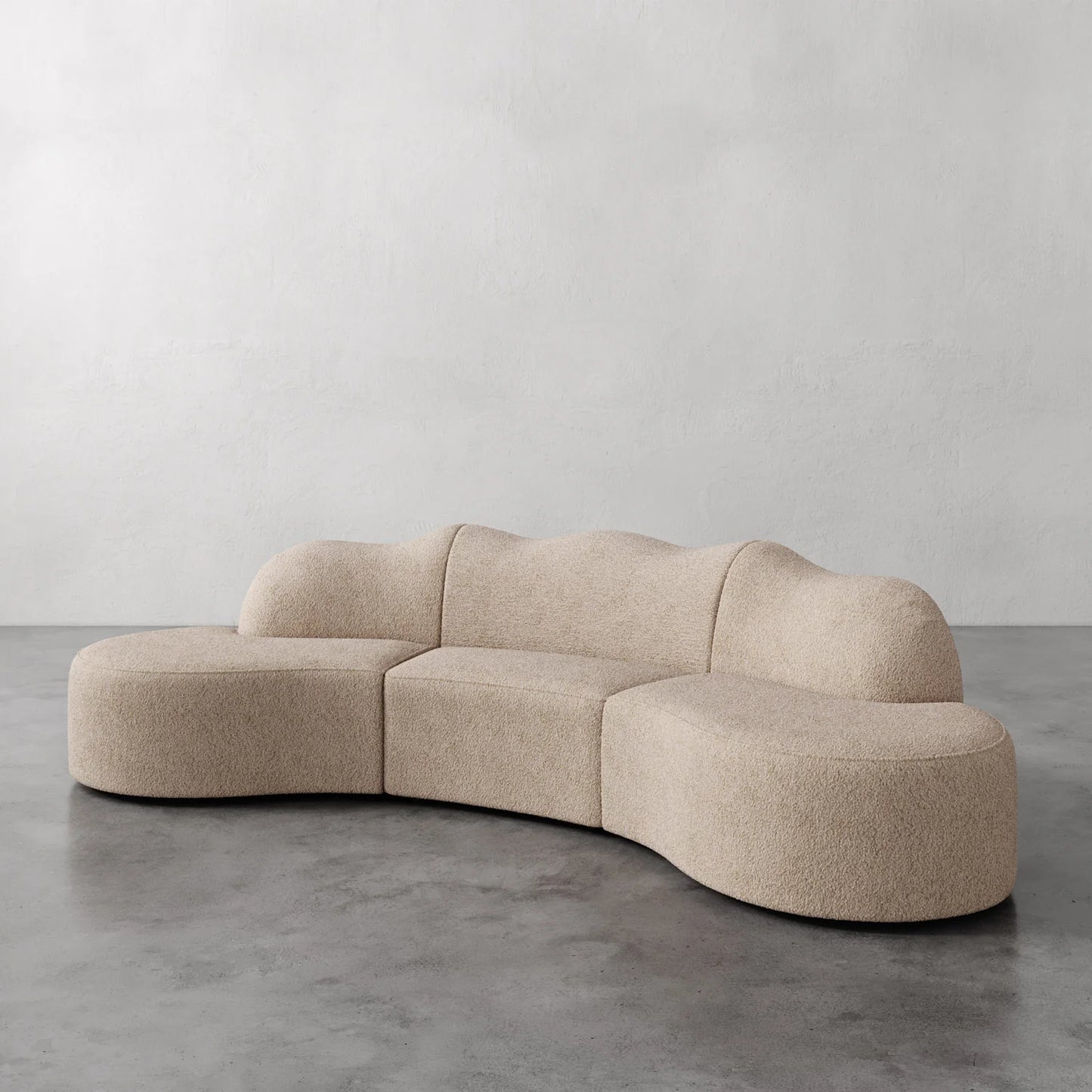 Luxury Modern Serpentine Sectional Sofa European Style for Villa