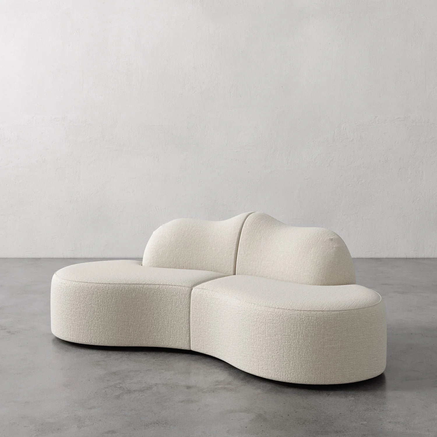 Luxury Modern Serpentine Sectional Sofa European Style for Villa