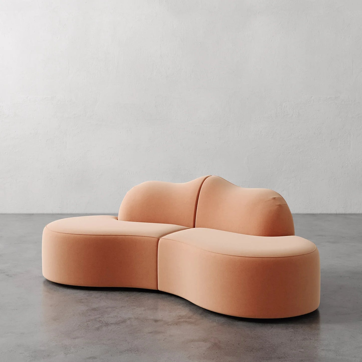 Luxury Modern Serpentine Sectional Sofa European Style for Villa