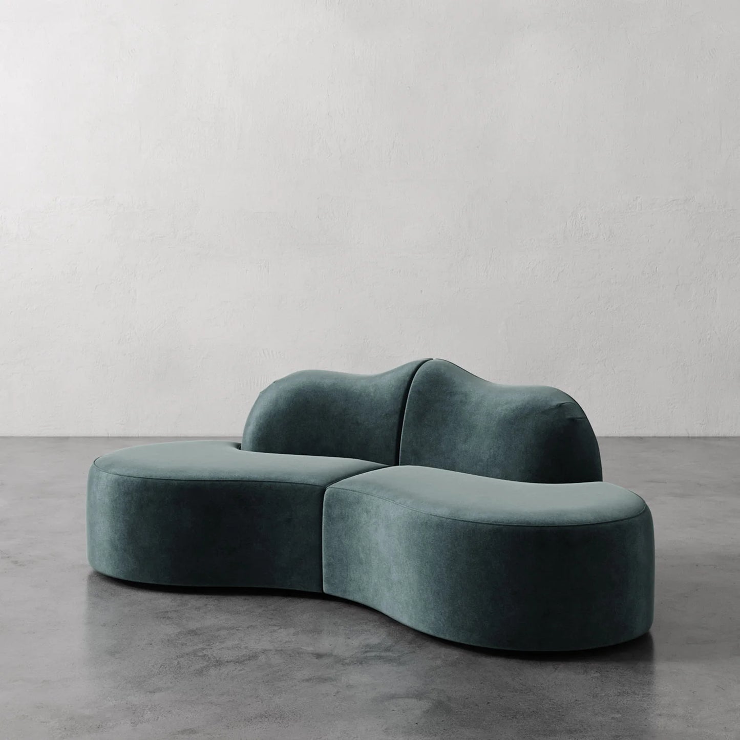 Luxury Modern Serpentine Sectional Sofa European Style for Villa