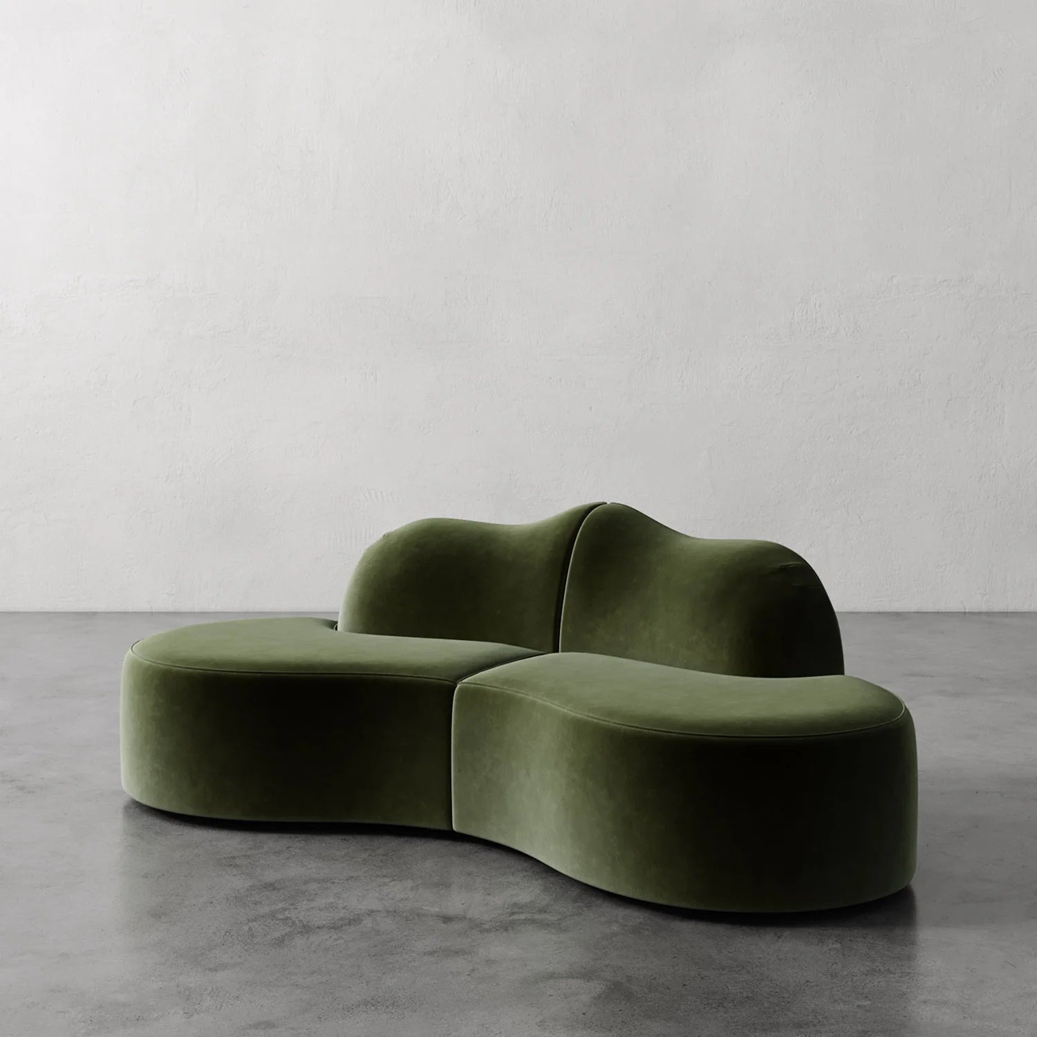 Luxury Modern Serpentine Sectional Sofa European Style for Villa