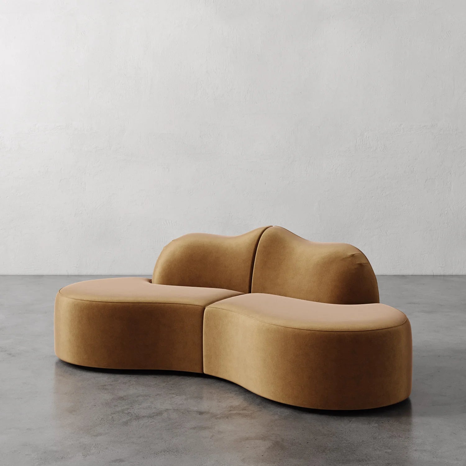 Luxury Modern Serpentine Sectional Sofa European Style for Villa