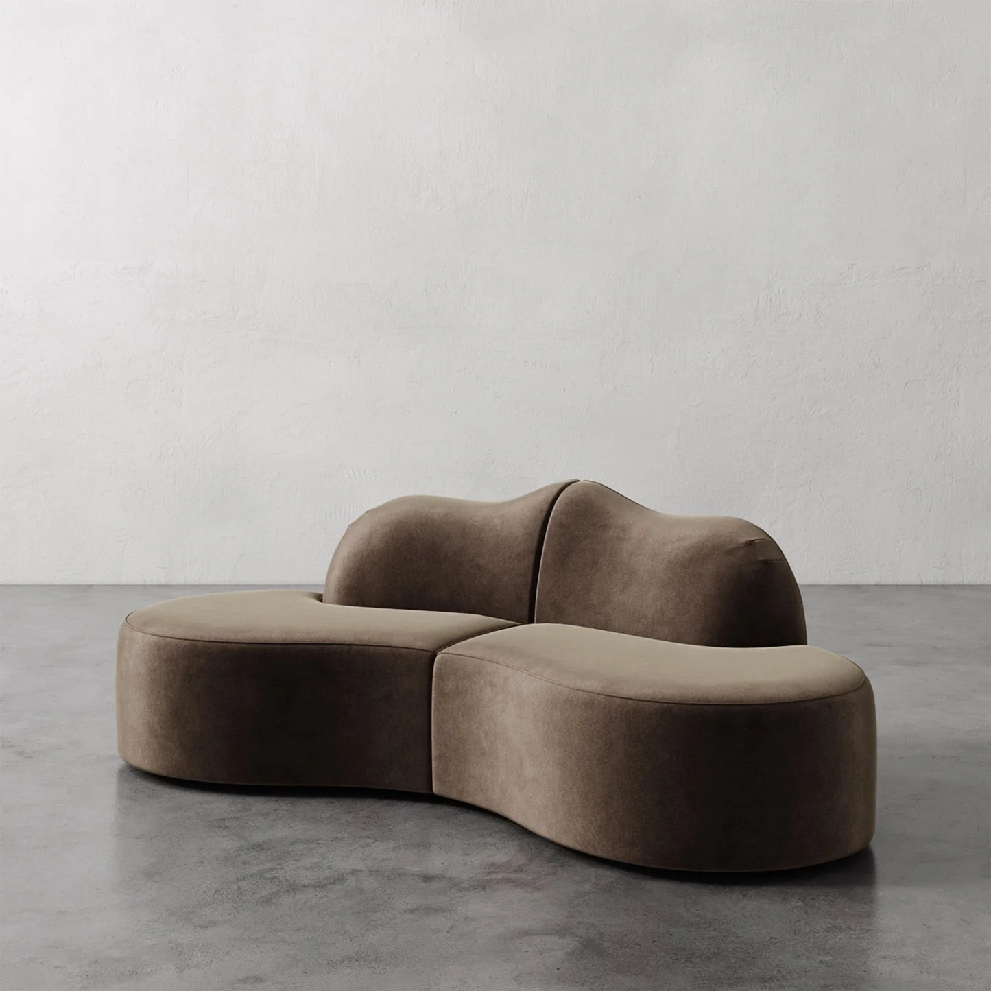 Luxury Modern Serpentine Sectional Sofa European Style for Villa