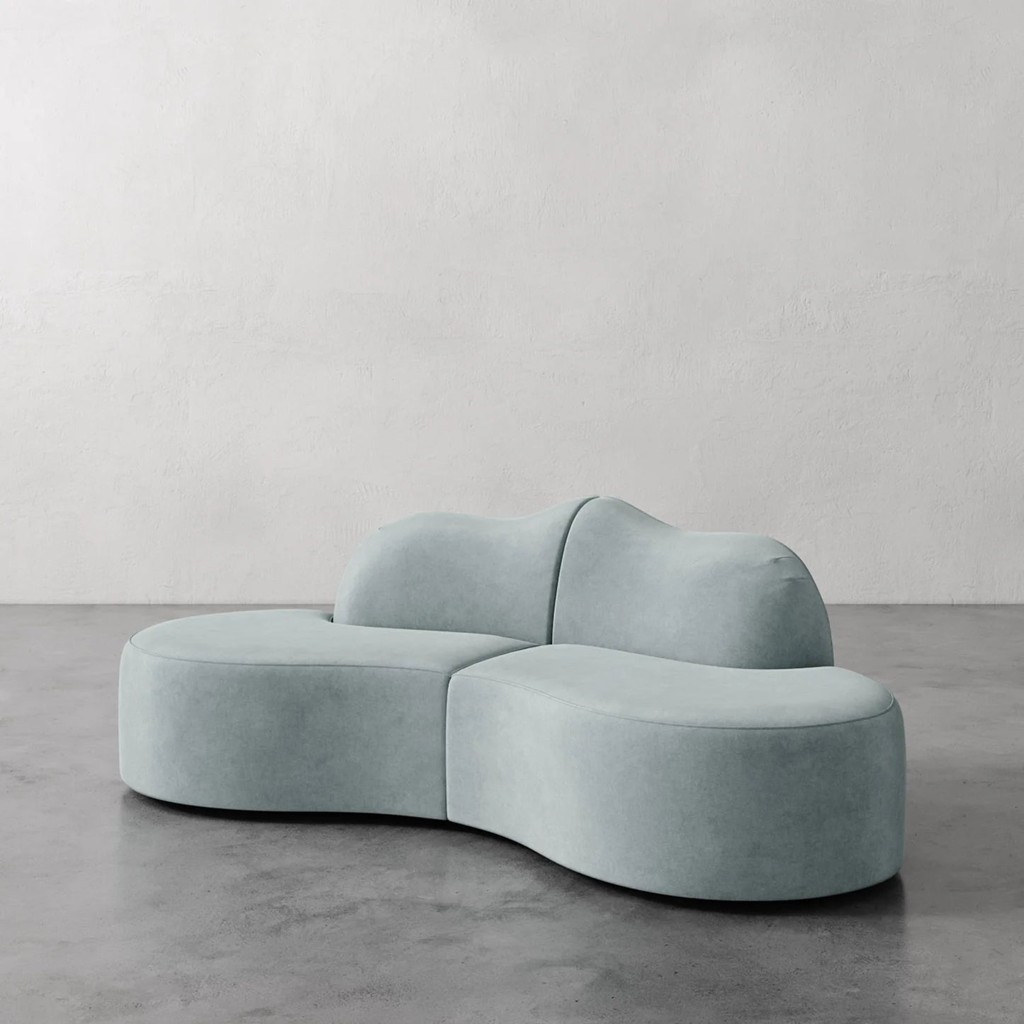 Luxury Modern Serpentine Sectional Sofa European Style for Villa