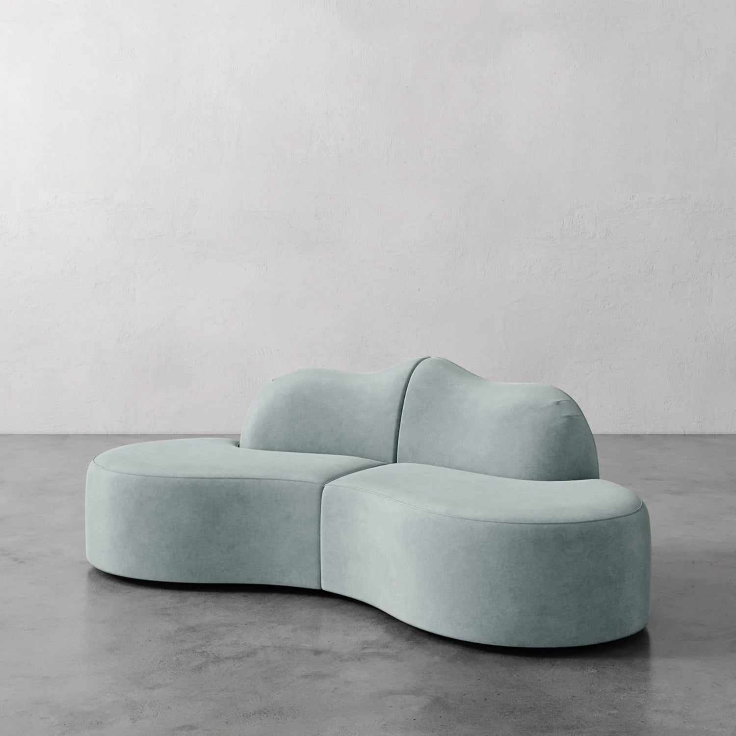 Luxury Modern Serpentine Sectional Sofa European Style for Villa