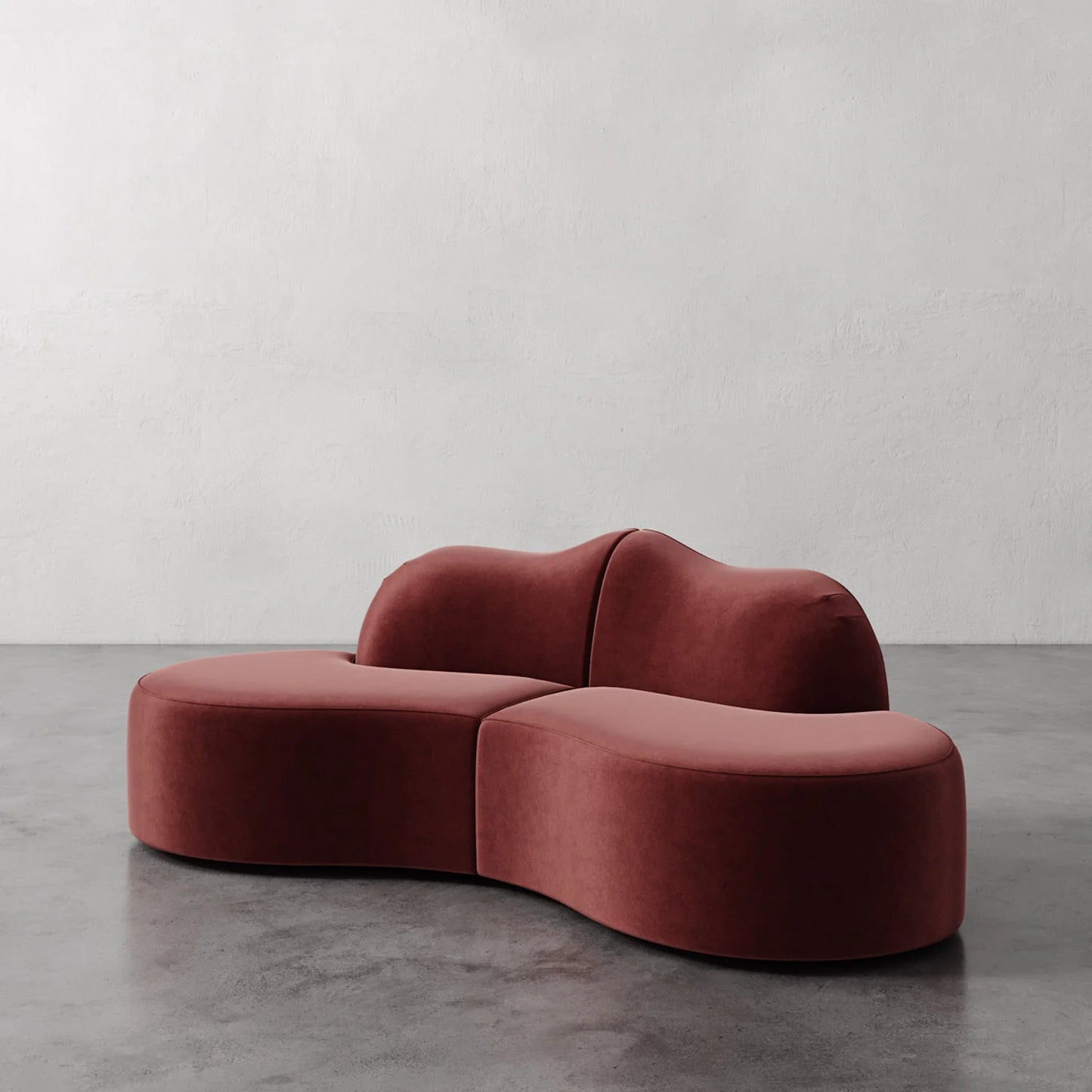 Luxury Modern Serpentine Sectional Sofa European Style for Villa