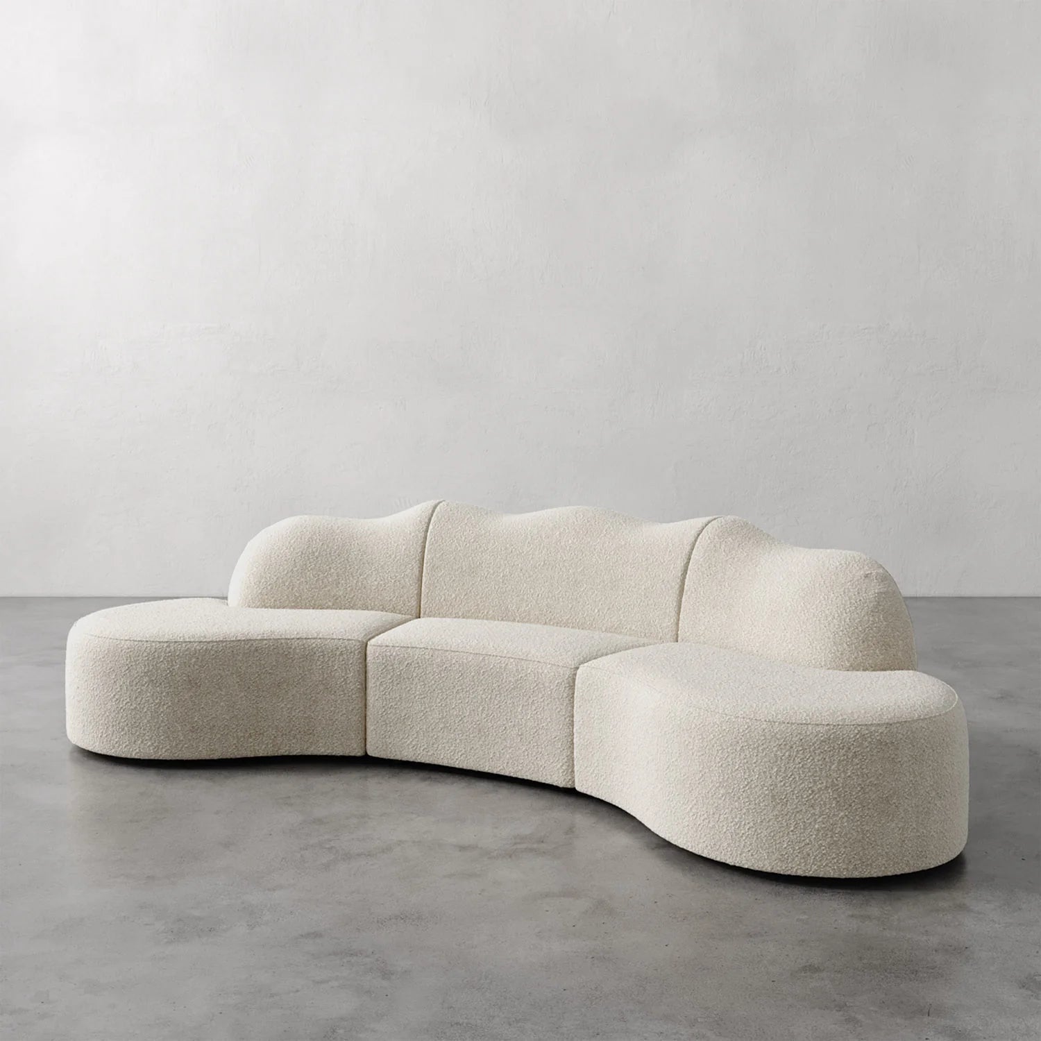 Luxury Modern Serpentine Sectional Sofa European Style for Villa