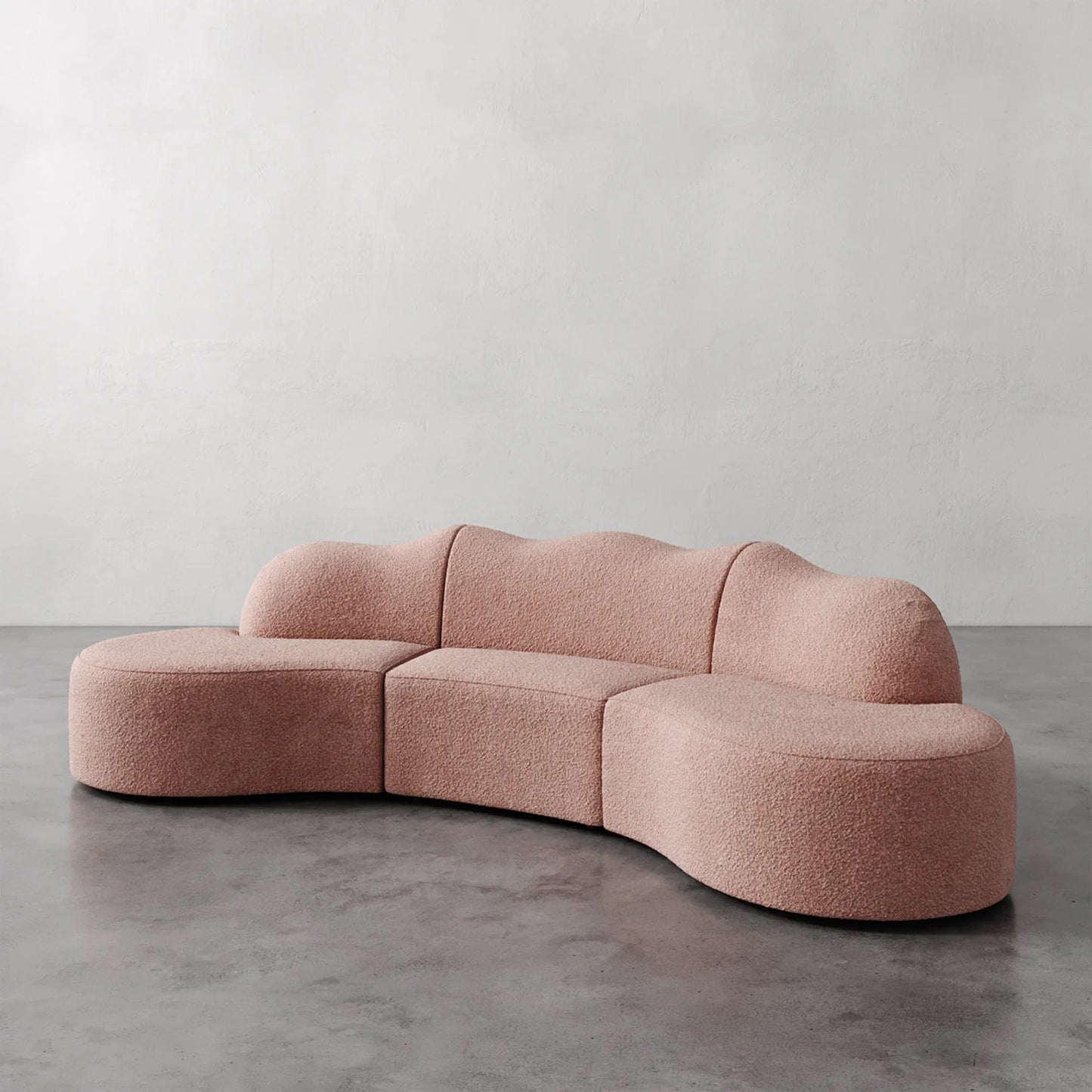 Luxury Modern Serpentine Sectional Sofa European Style for Villa