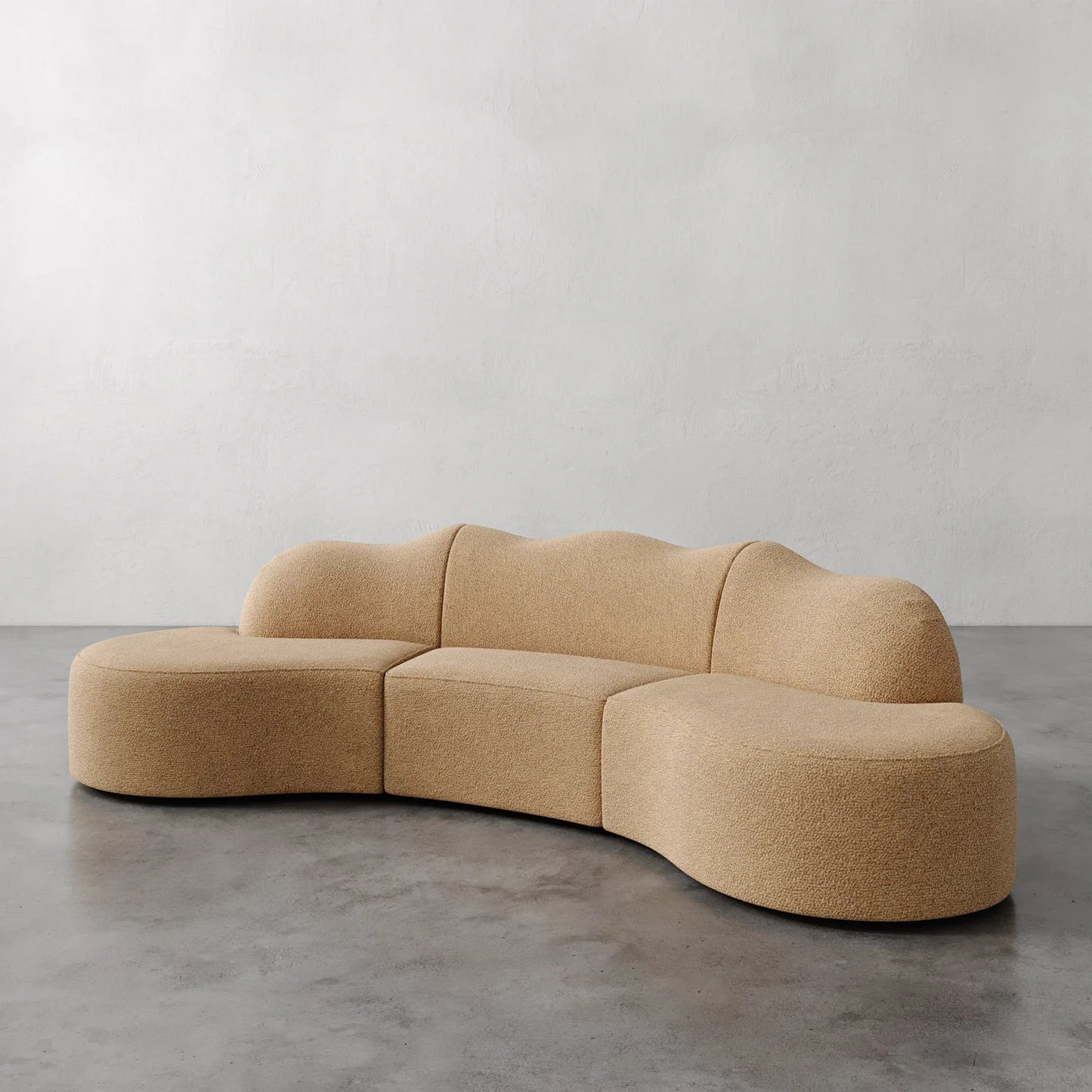 Luxury Modern Serpentine Sectional Sofa European Style for Villa