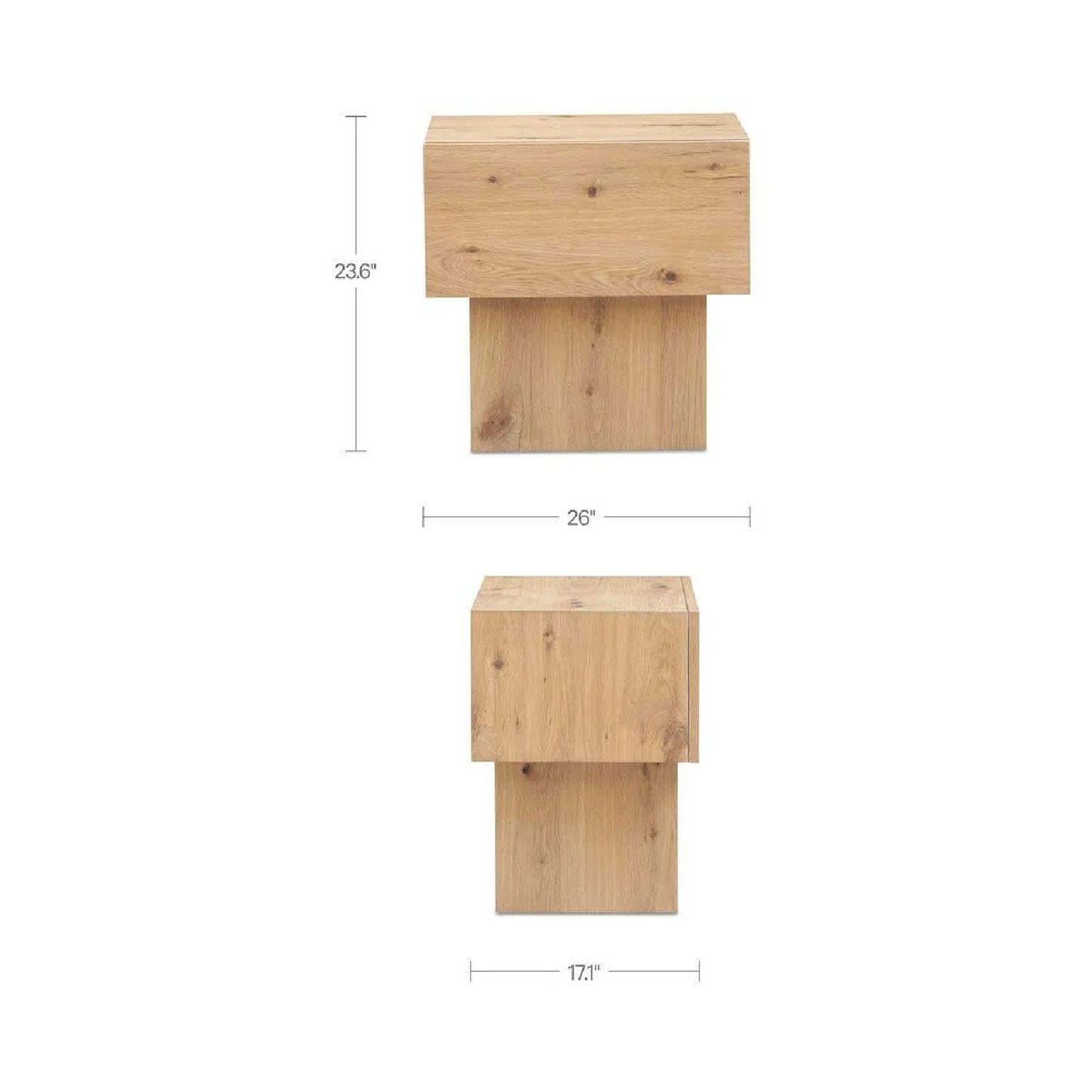 Luxury Modern Shawn Block Nightstand European Style for Villa