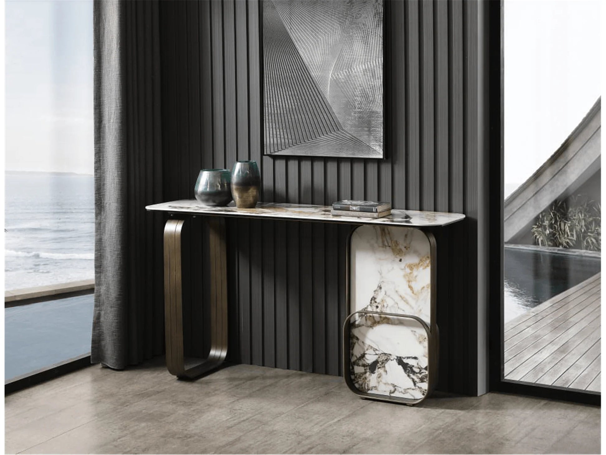 Luxury Modern Shelia Console Table European Style for Villa