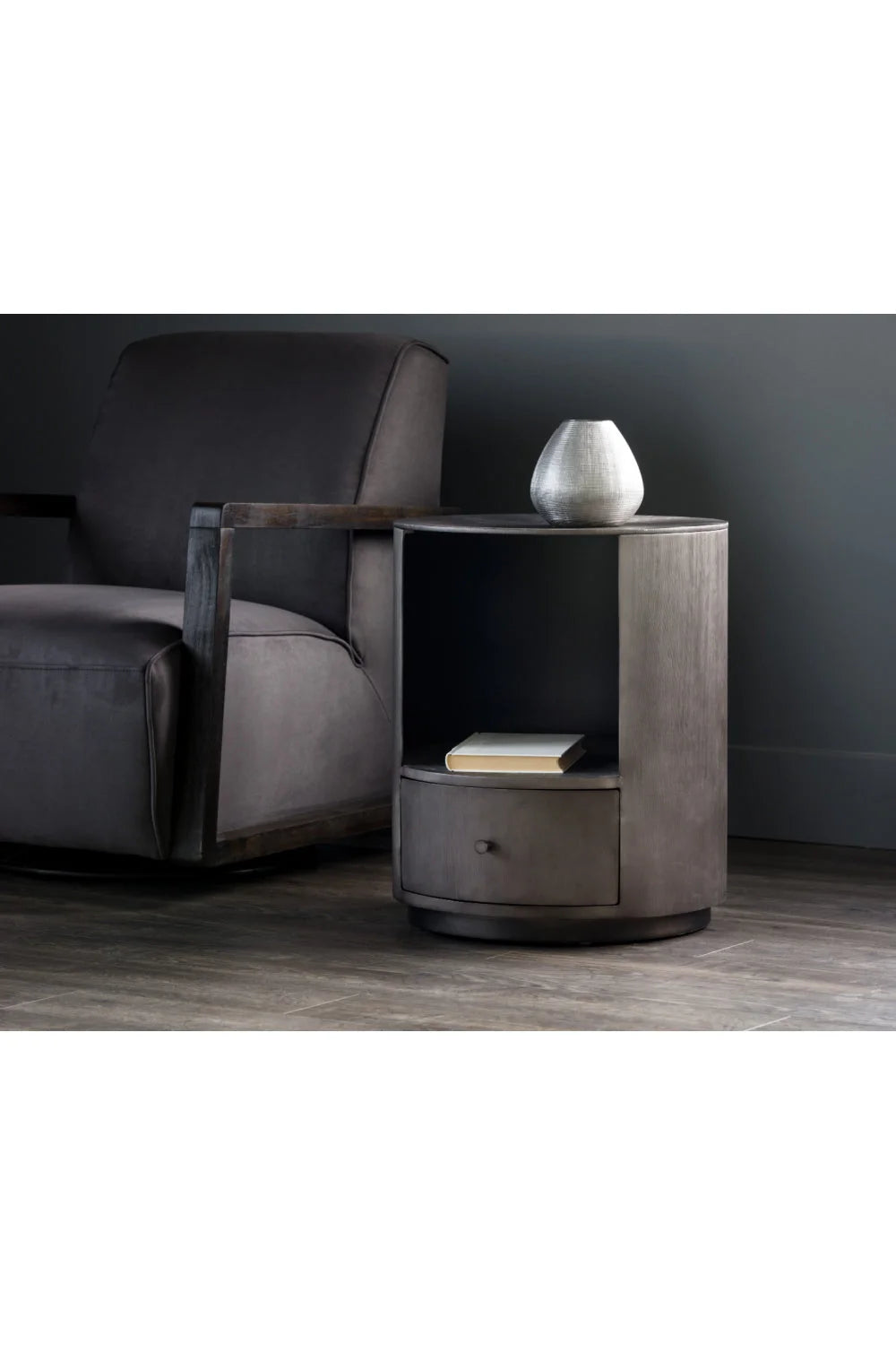 Luxury Modern Siena 1-Drawer Nightstand European Style for Villa