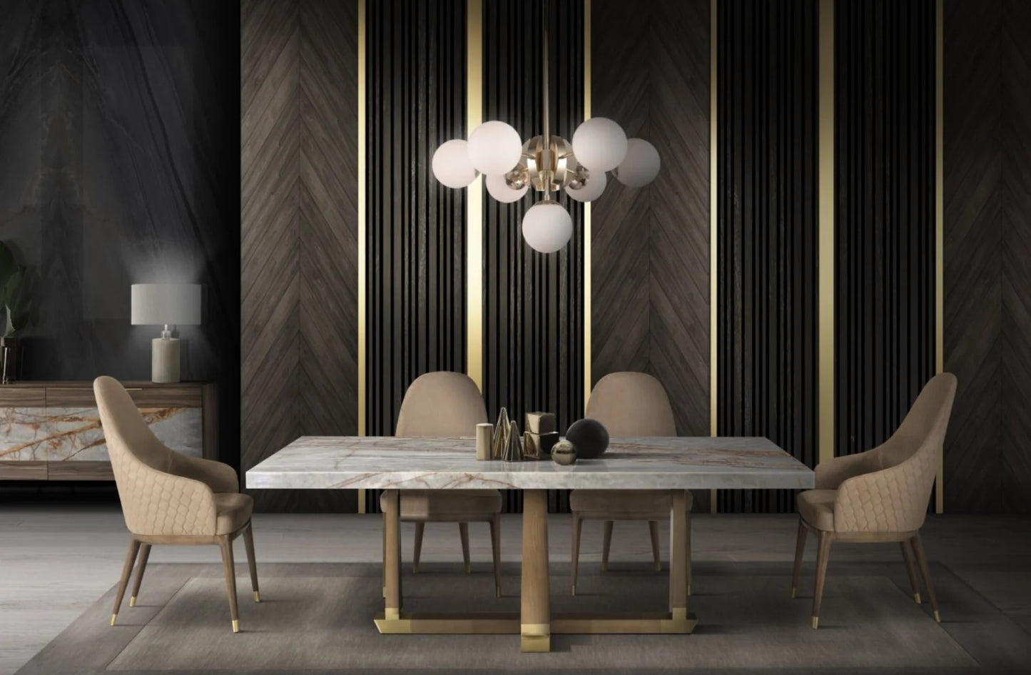 Luxury Modern Silvana Dining Chair European Style for Villa