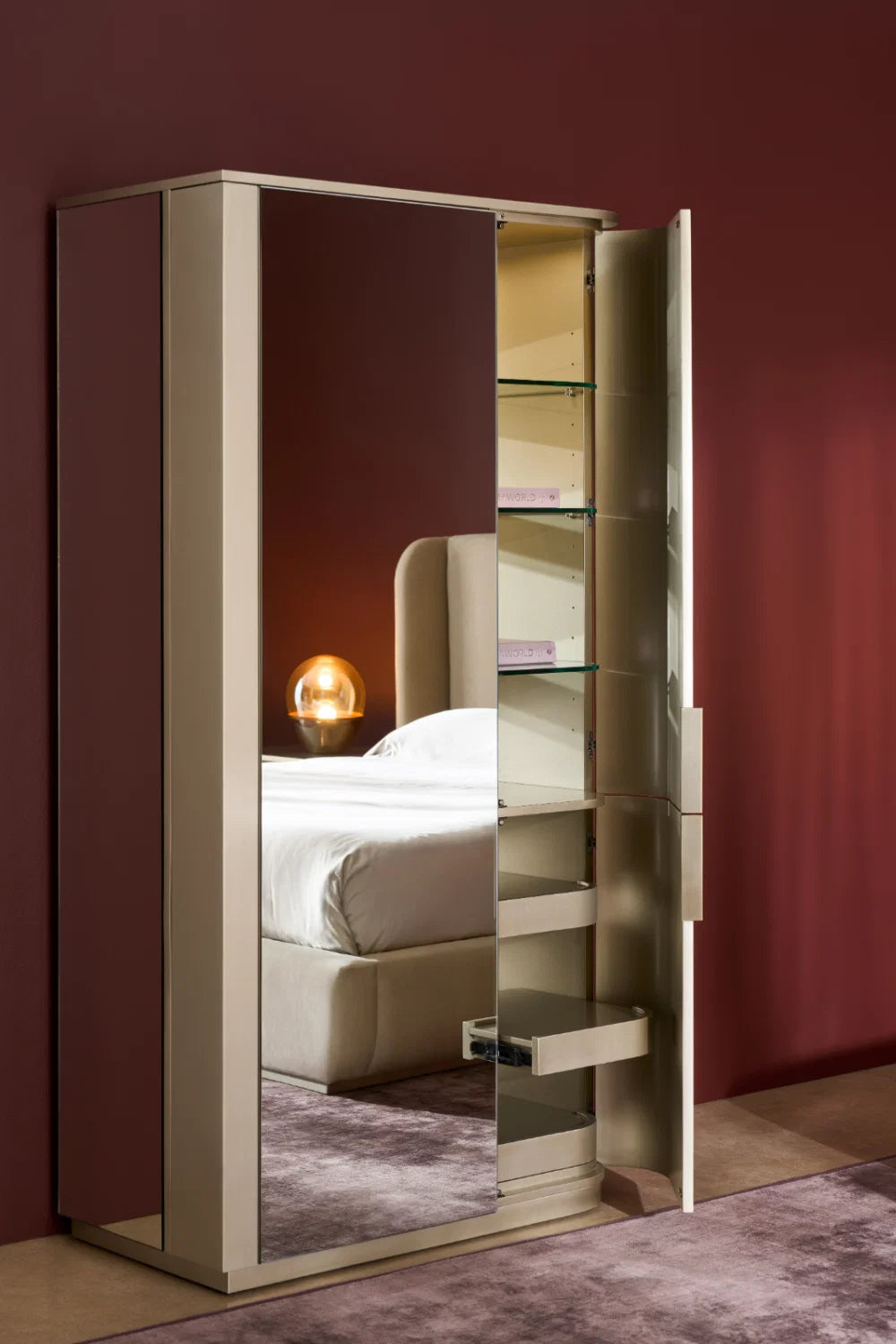 Luxury Modern Silver Gloss Cabinet European Style for Villa