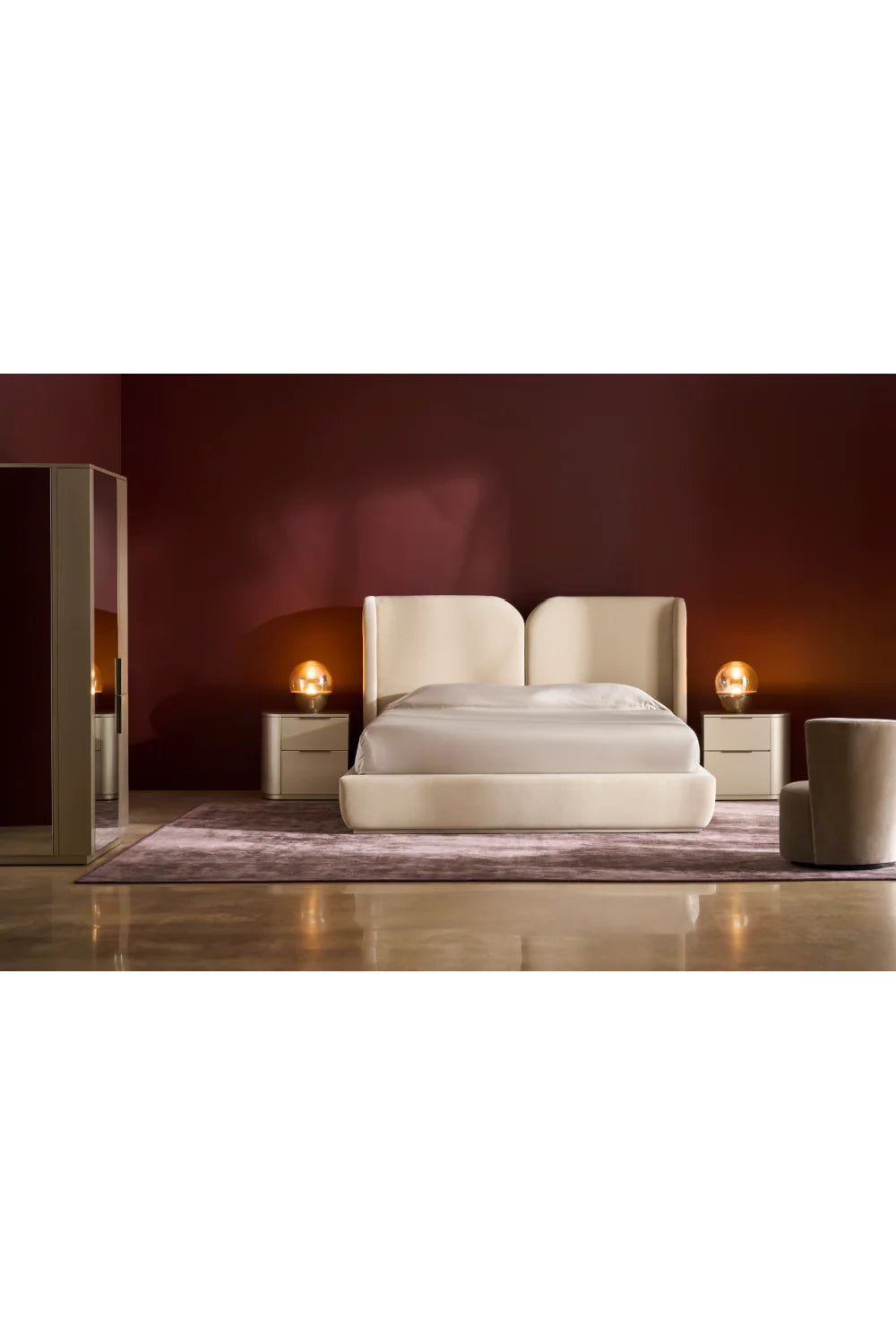 Luxury Modern Silver Gloss Cabinet European Style for Villa