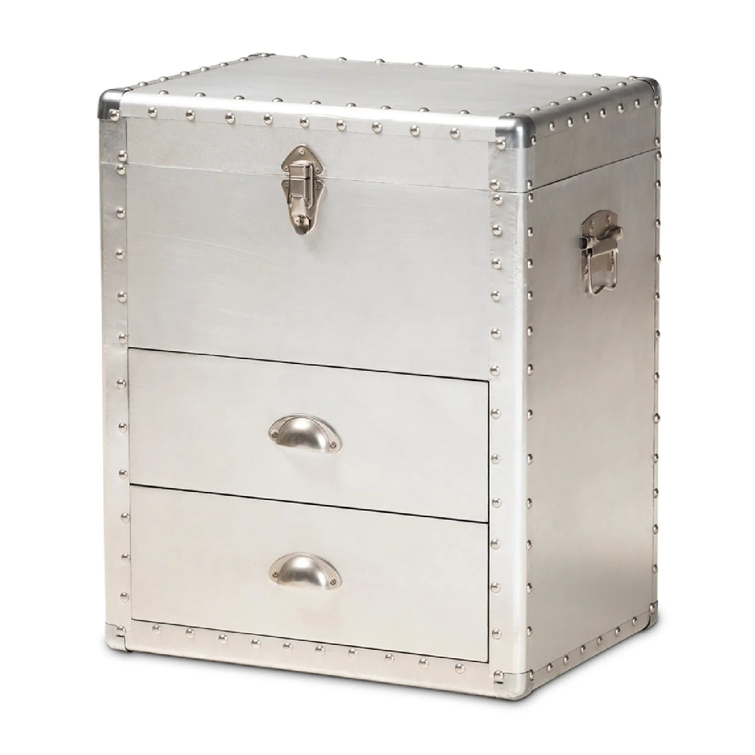 Luxury Modern Silver Storage Cabinet European Style for Villa