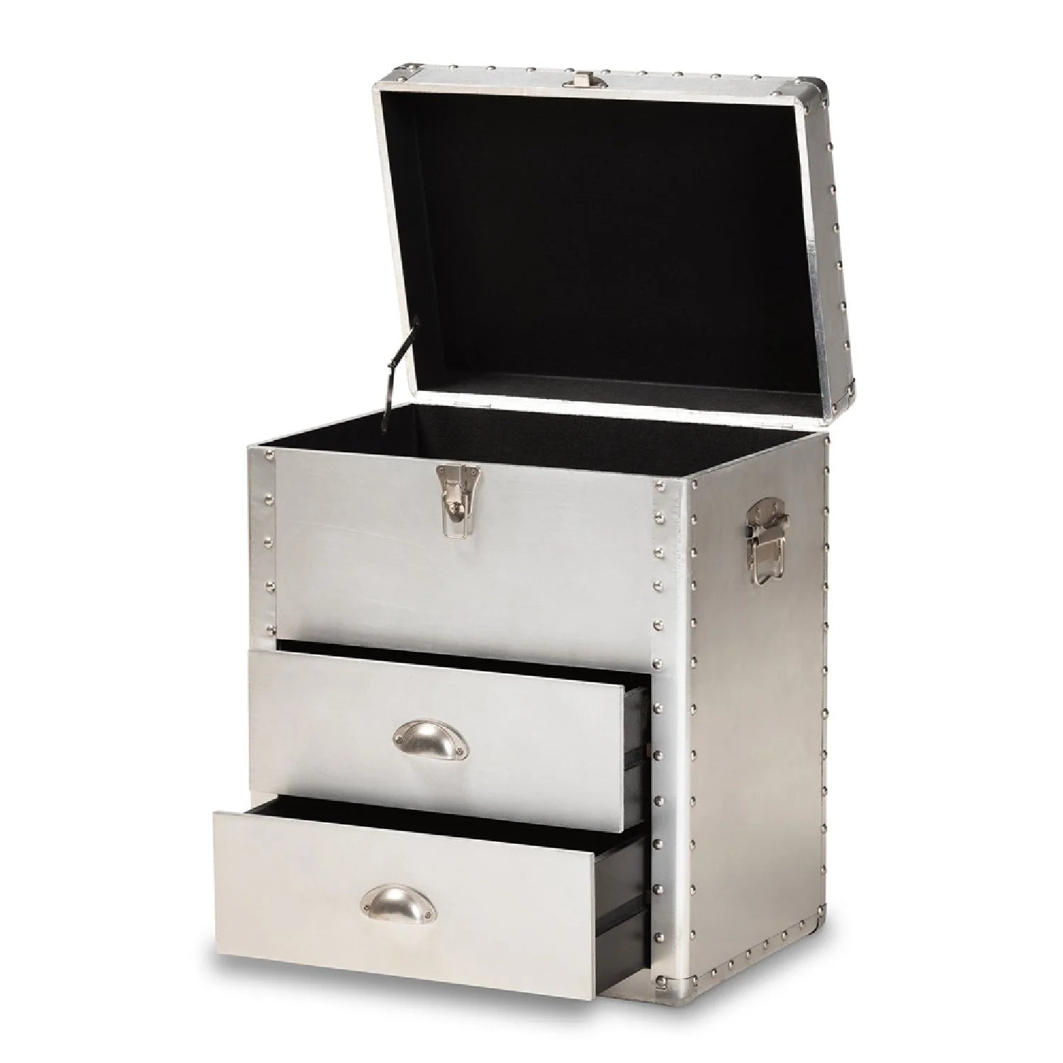 Luxury Modern Silver Storage Cabinet European Style for Villa