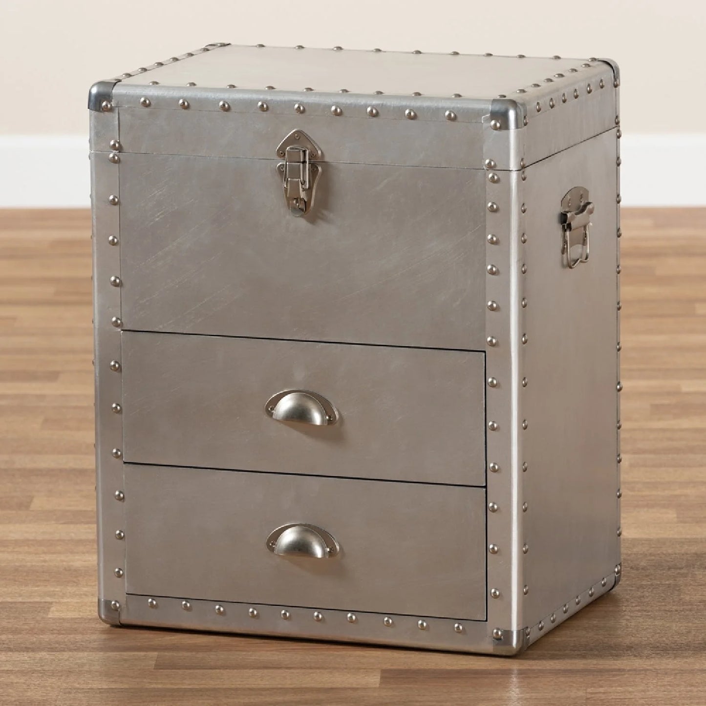 Luxury Modern Silver Storage Cabinet European Style for Villa