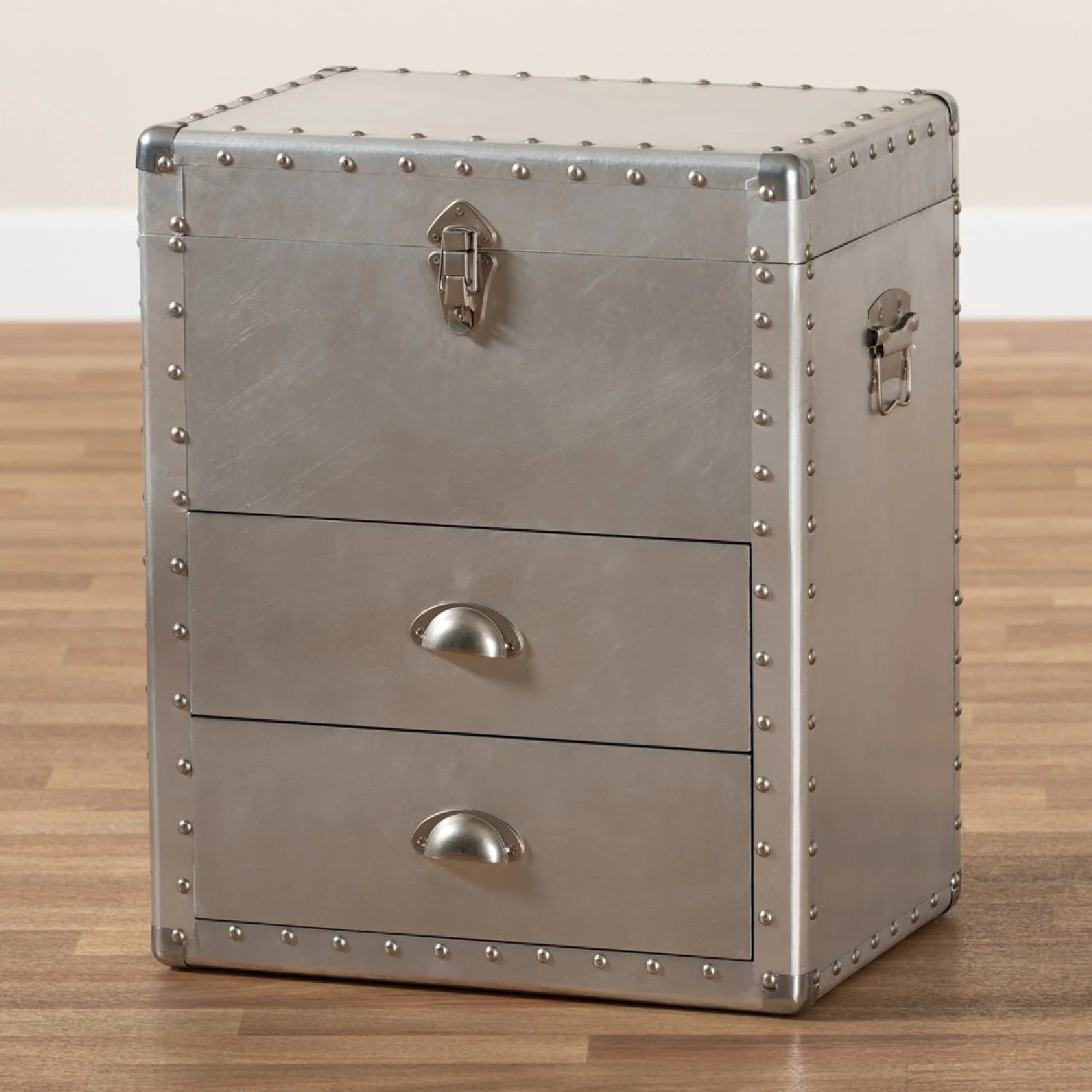 Luxury Modern Silver Storage Cabinet European Style for Villa