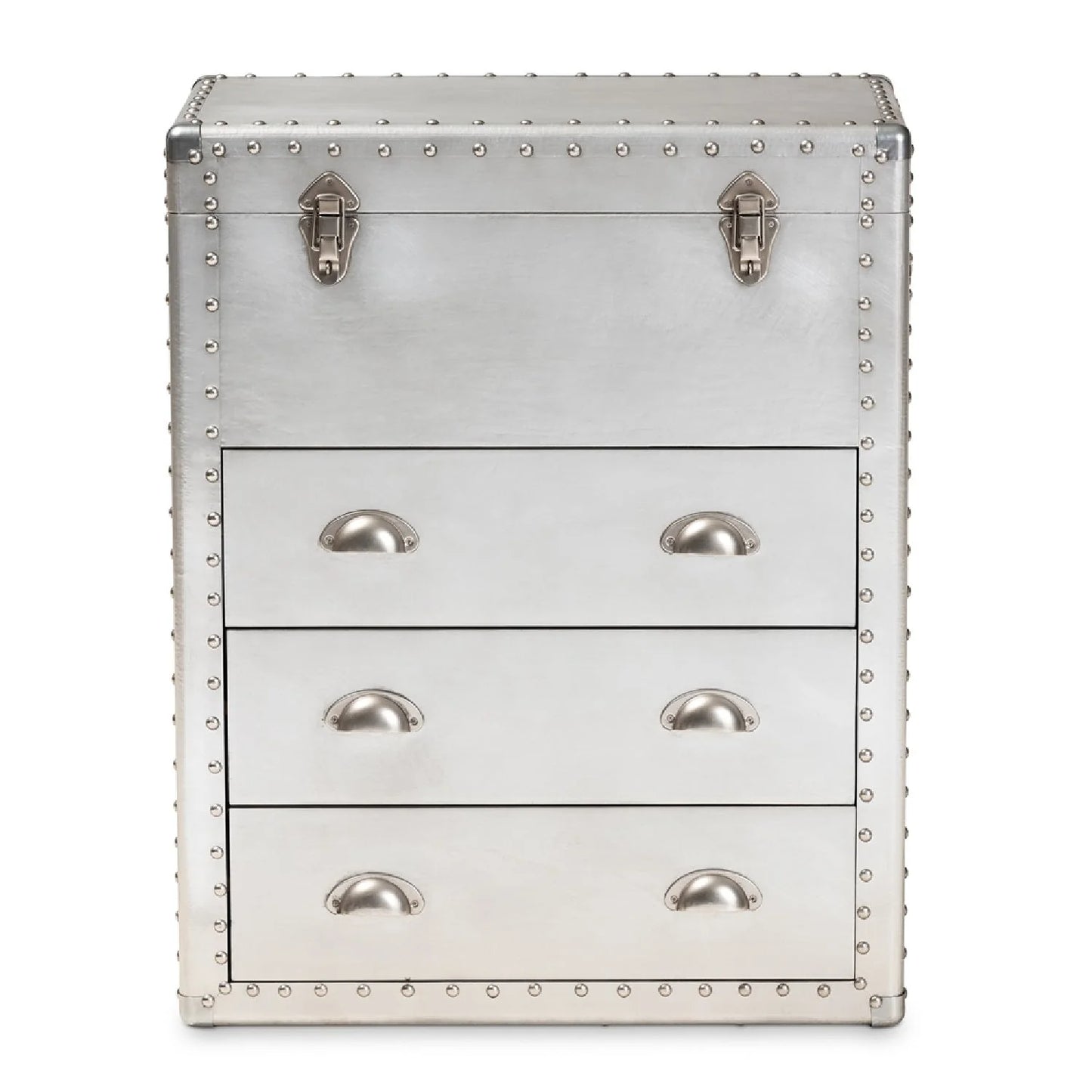 Luxury Modern Silver Storage Cabinet European Style for Villa