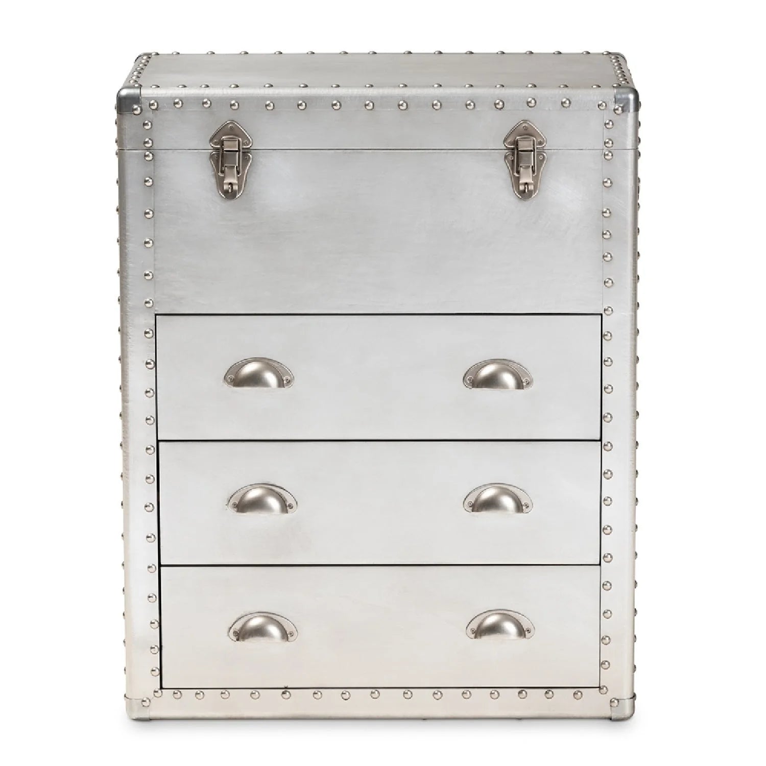 Luxury Modern Silver Storage Cabinet European Style for Villa