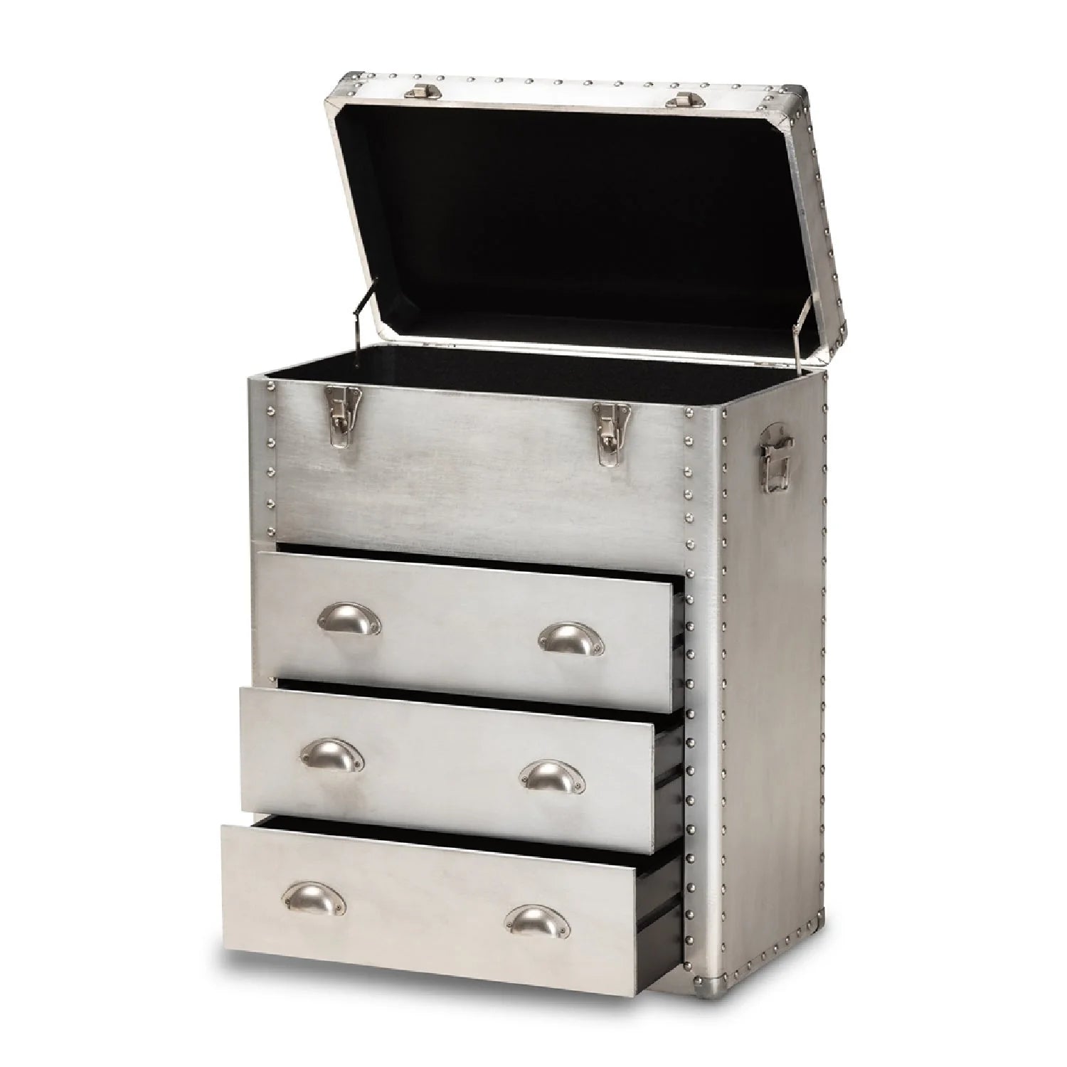 Luxury Modern Silver Storage Cabinet European Style for Villa