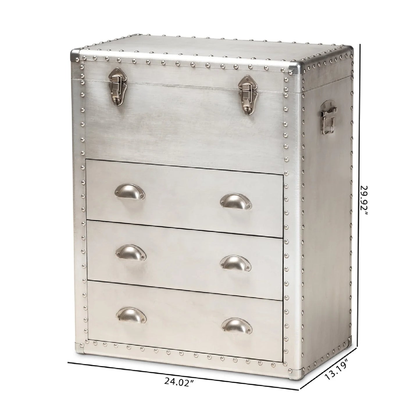 Luxury Modern Silver Storage Cabinet European Style for Villa