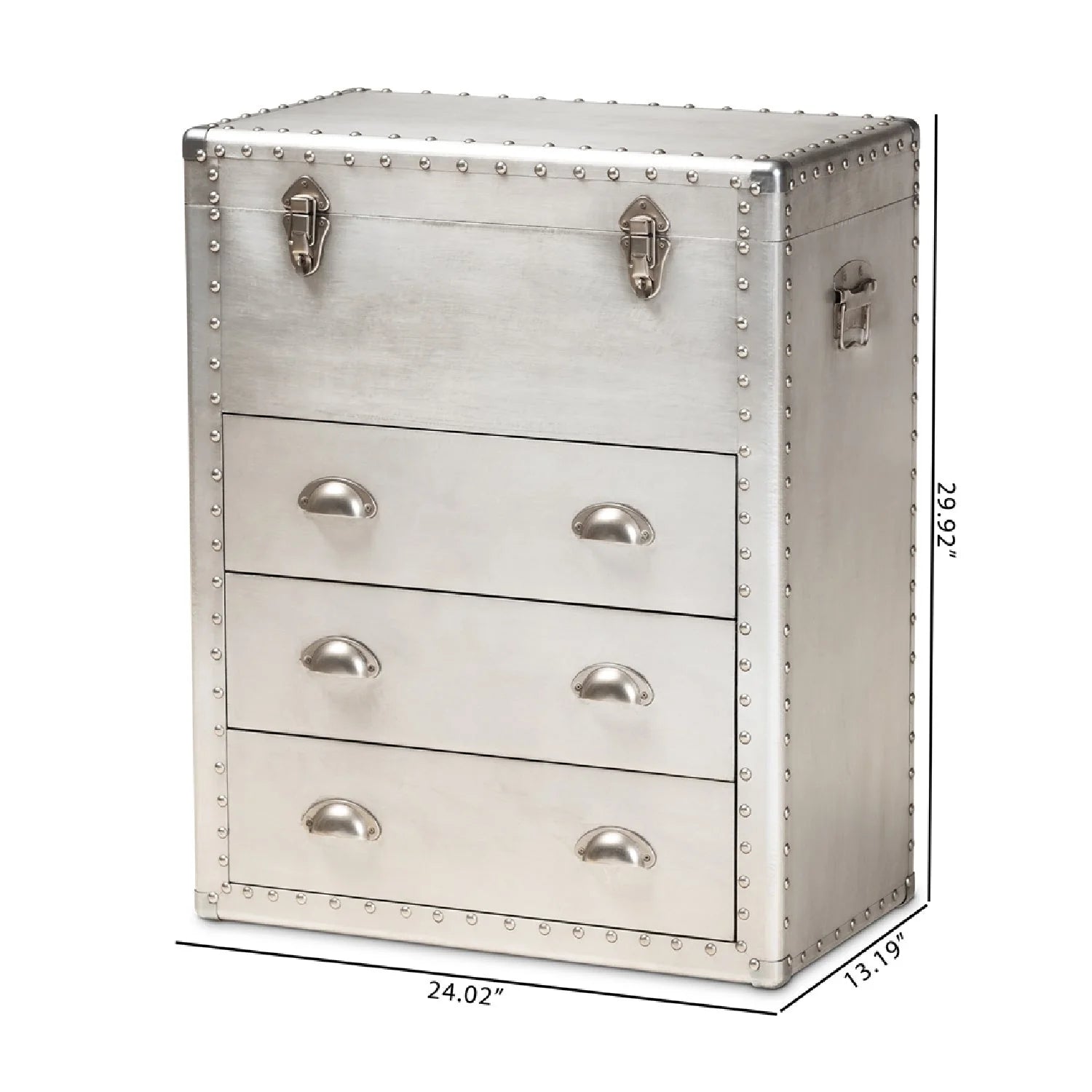 Luxury Modern Silver Storage Cabinet European Style for Villa