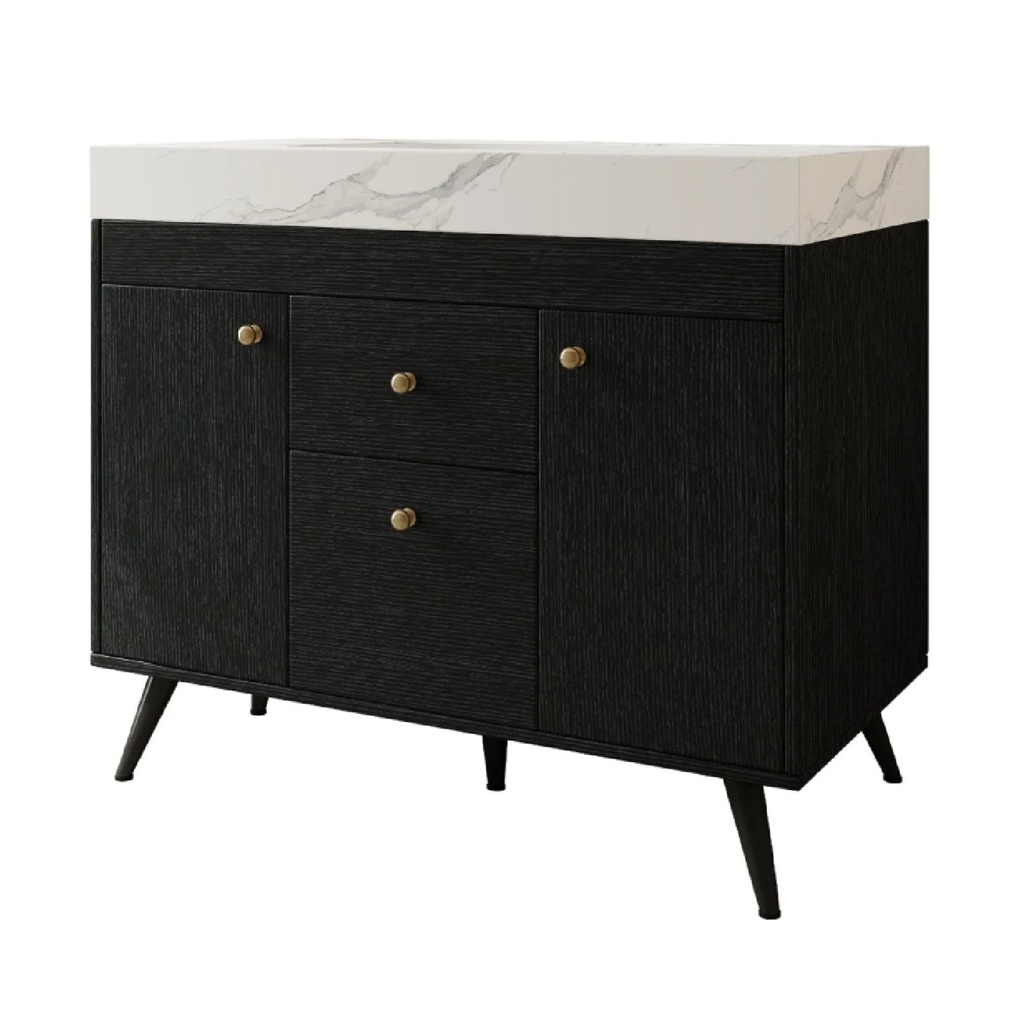 Luxury Modern Sintered Stone Bathroom Vanity European Style for Villa