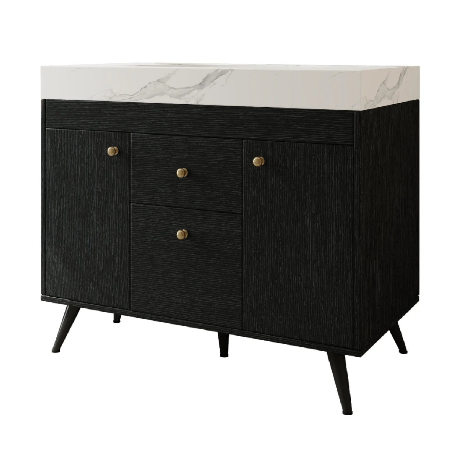 Luxury Modern Sintered Stone Bathroom Vanity European Style for Villa