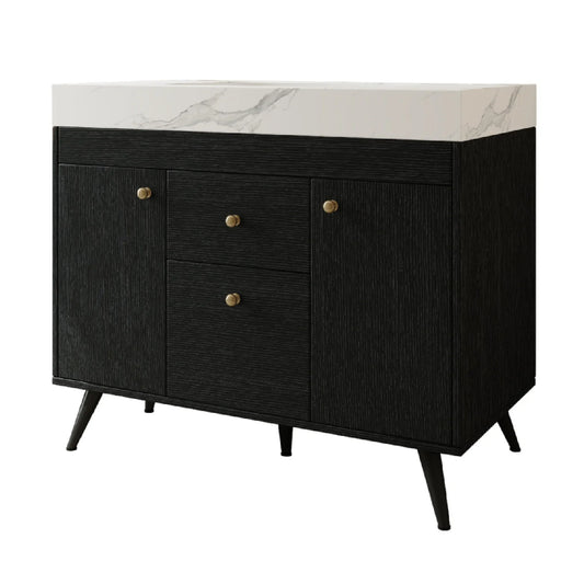 Luxury Modern Sintered Stone Bathroom Vanity European Style for Villa