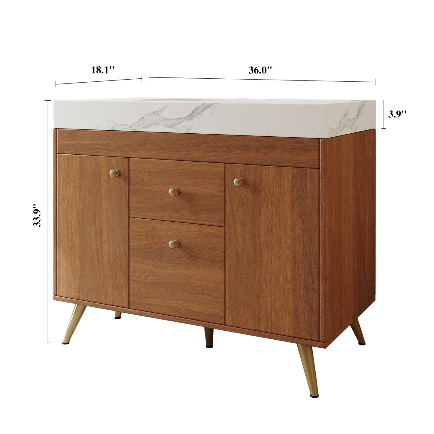 Luxury Modern Sintered Stone Bathroom Vanity European Style for Villa