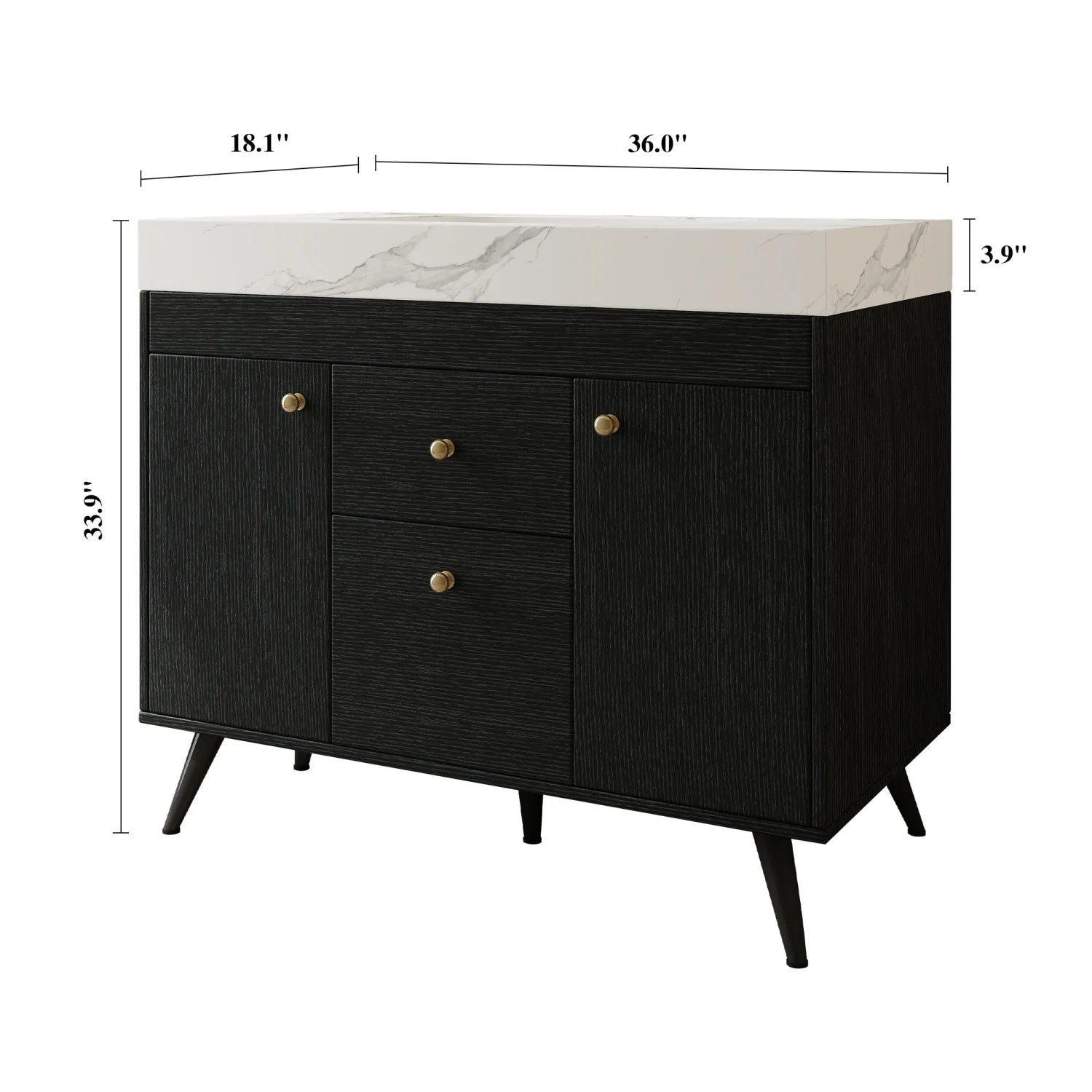 Luxury Modern Sintered Stone Bathroom Vanity European Style for Villa